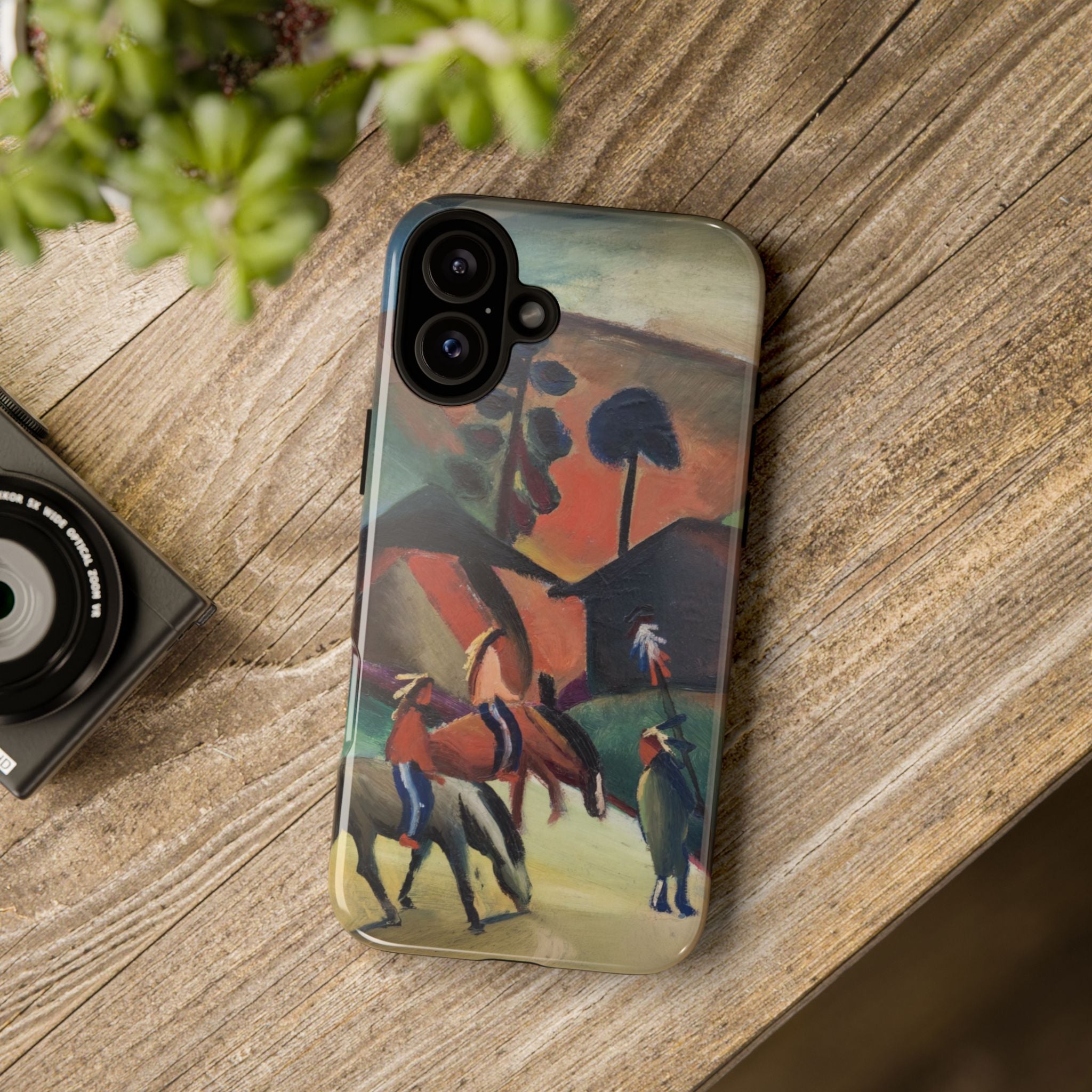 Indians on Horsebacks by August Macke - iPhone Tough Case
