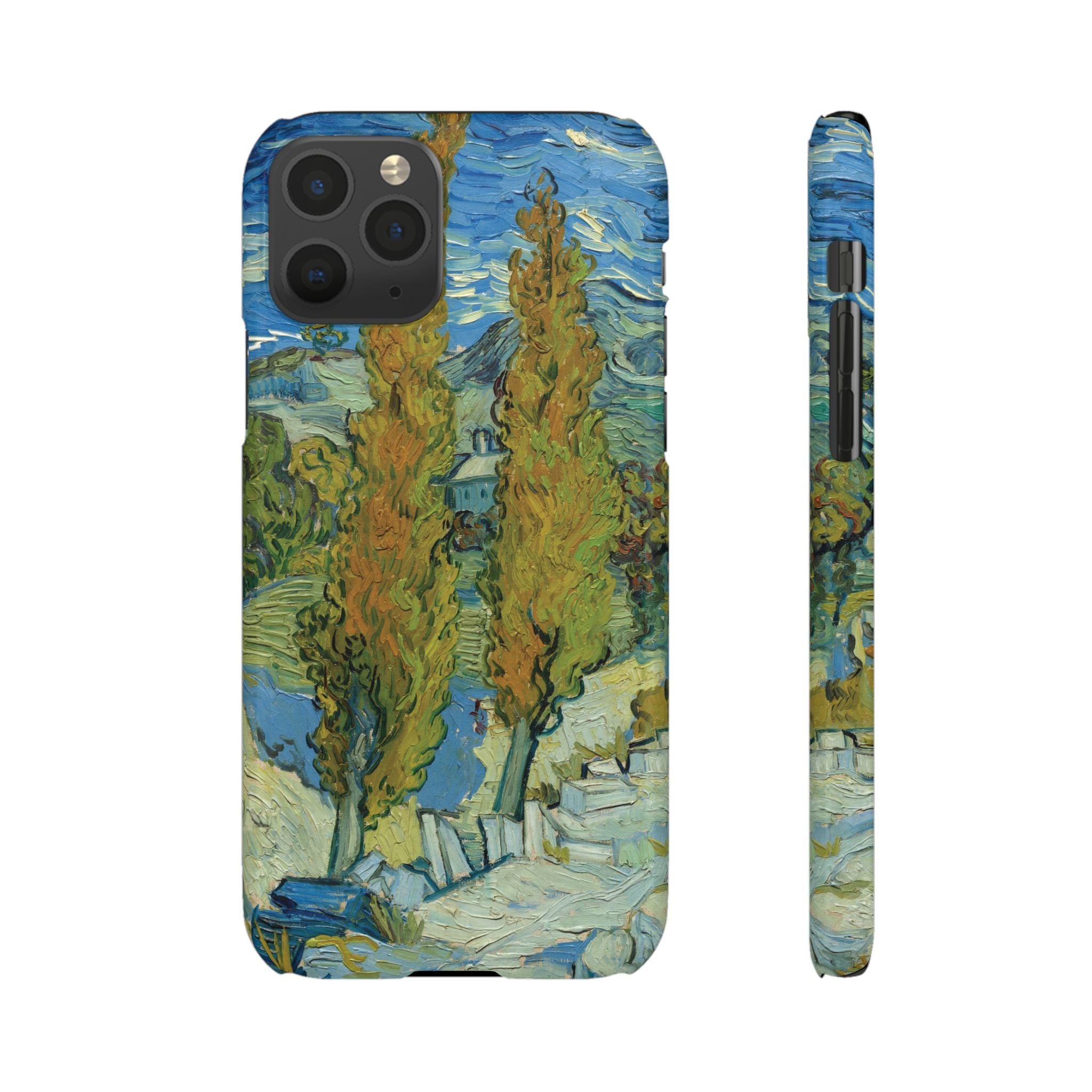 Two Poplars in the Alpilles near Saint-Rémy by Vincent van Gogh - iPhone Slim Case