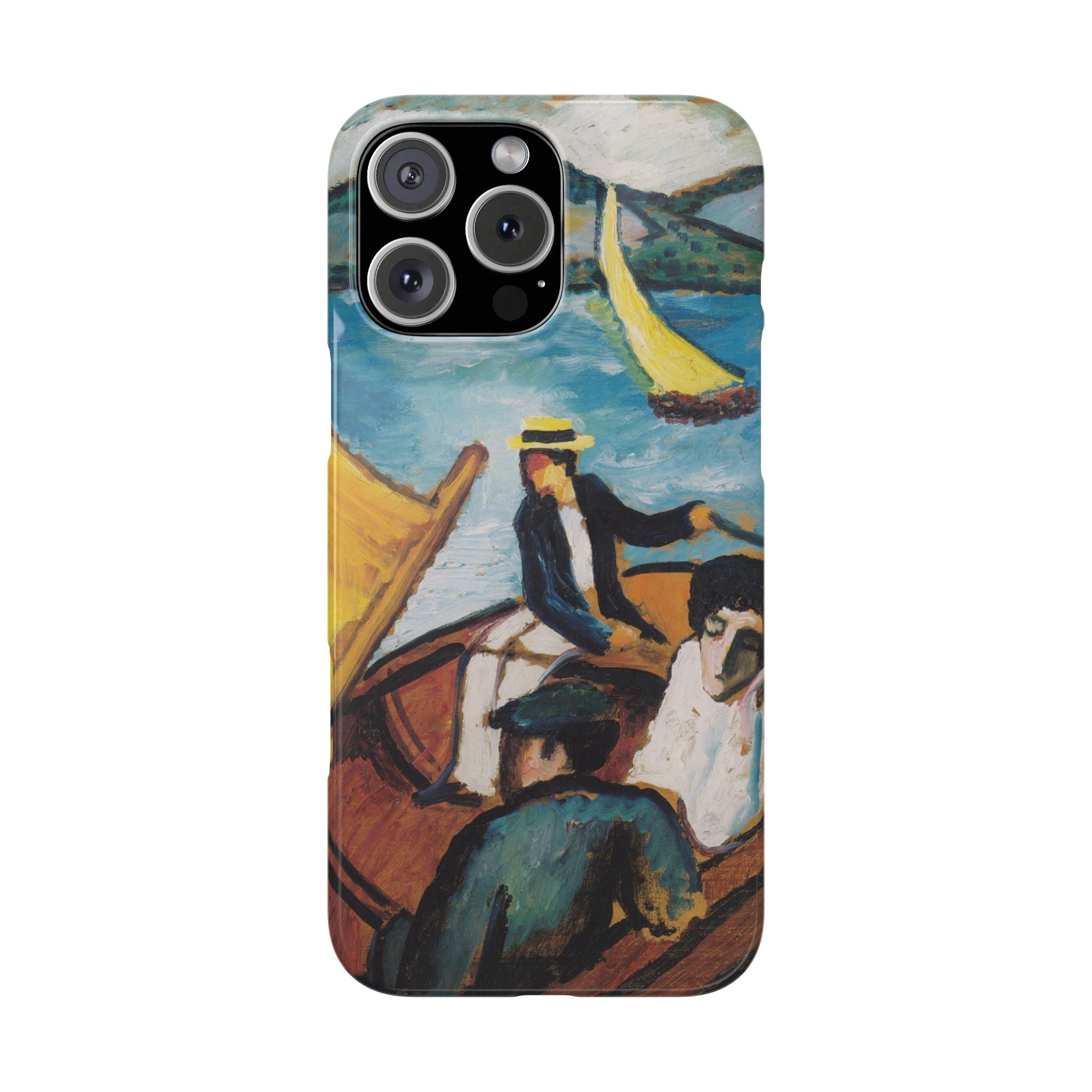 Sailing Boat on the Tegernsee by August Macke - iPhone Slim Case