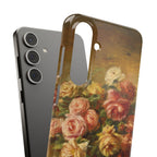 Roses in a Vase by Pierre Auguste Renoir - Samsung Slim Case