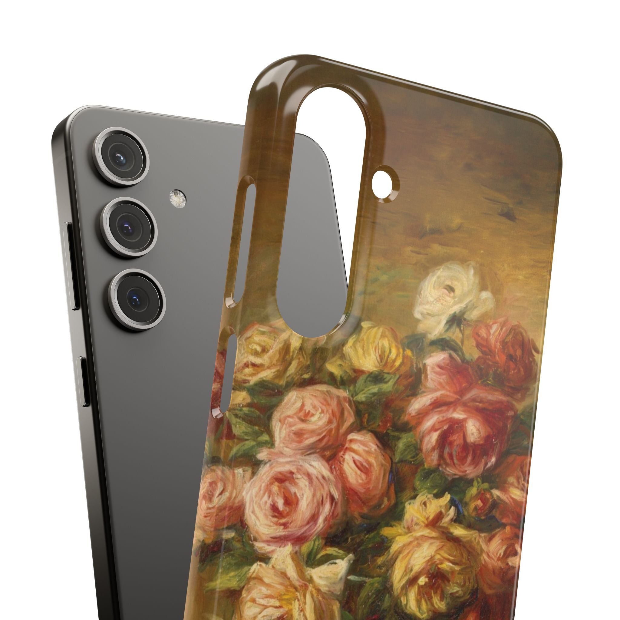 Roses in a Vase by Pierre Auguste Renoir - Samsung Slim Case