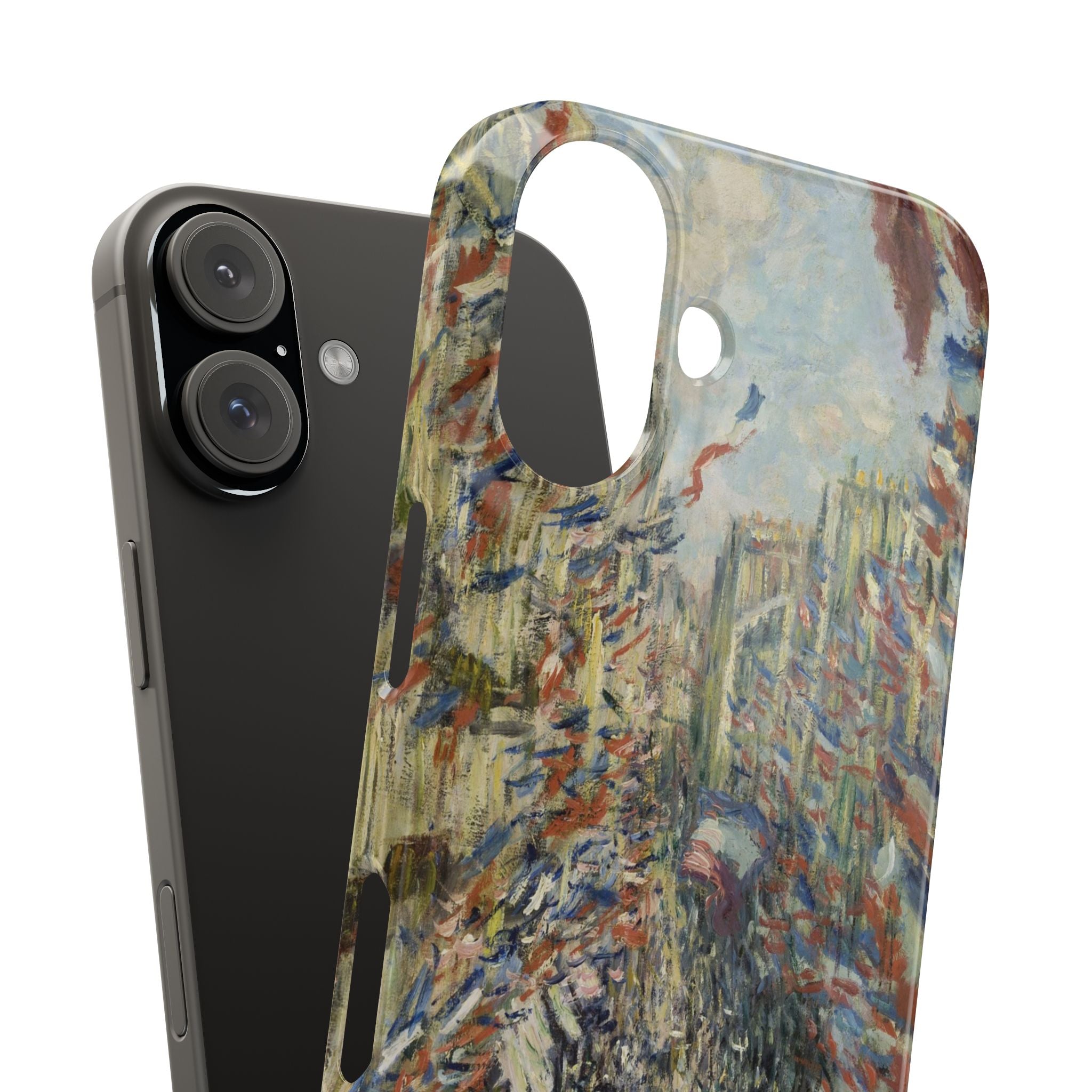The Rue Montorgueil in Paris by Claude Monet - iPhone Slim Case
