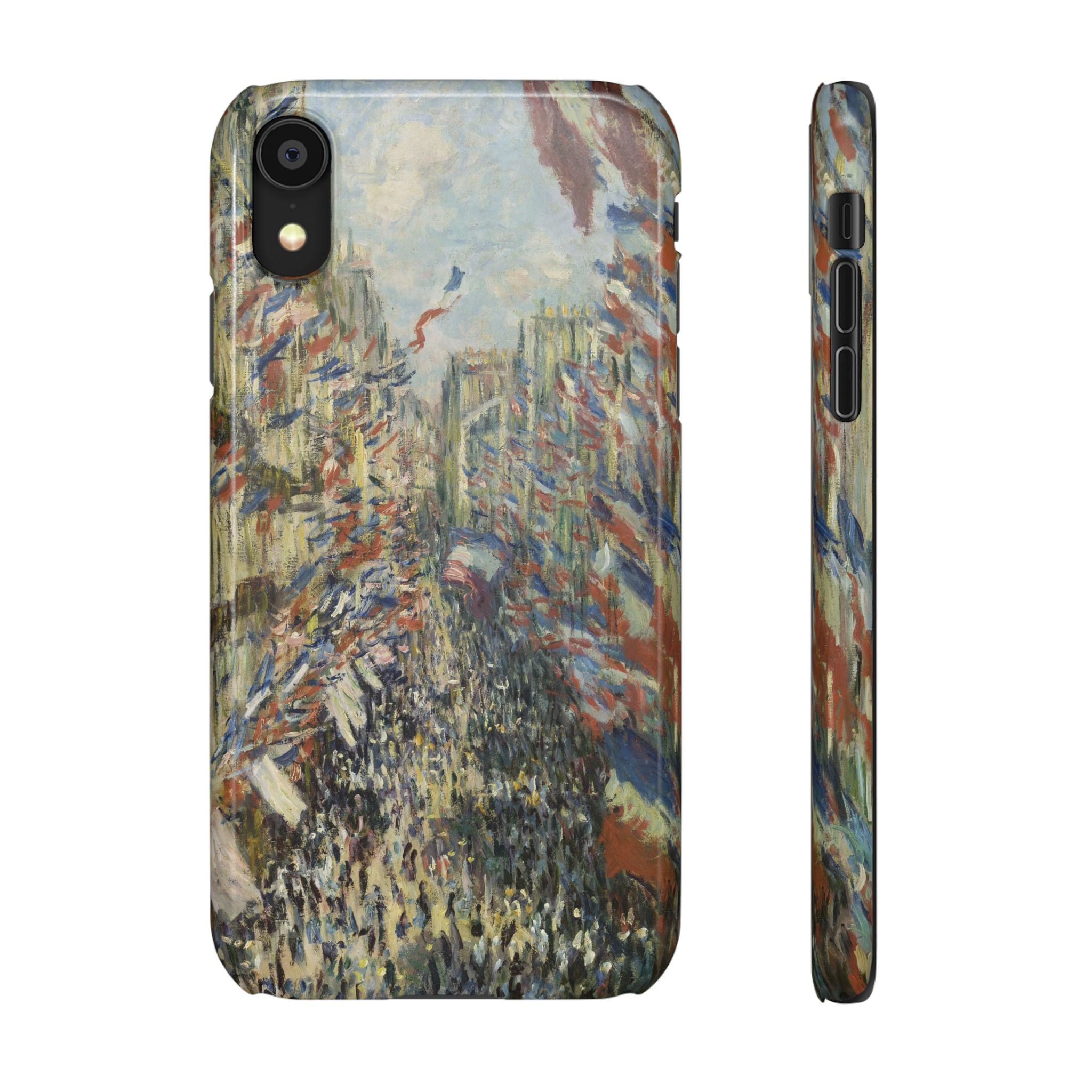 The Rue Montorgueil in Paris by Claude Monet - iPhone Slim Case