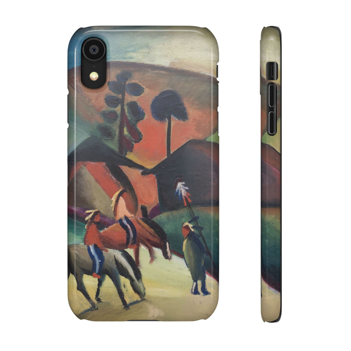 Indians on Horsebacks by August Macke - iPhone Slim Case