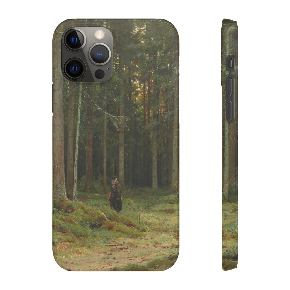 In the Forest of Countess Mordvinova Petergof by Ivan Ivanovich Shishkin - iPhone Slim Case