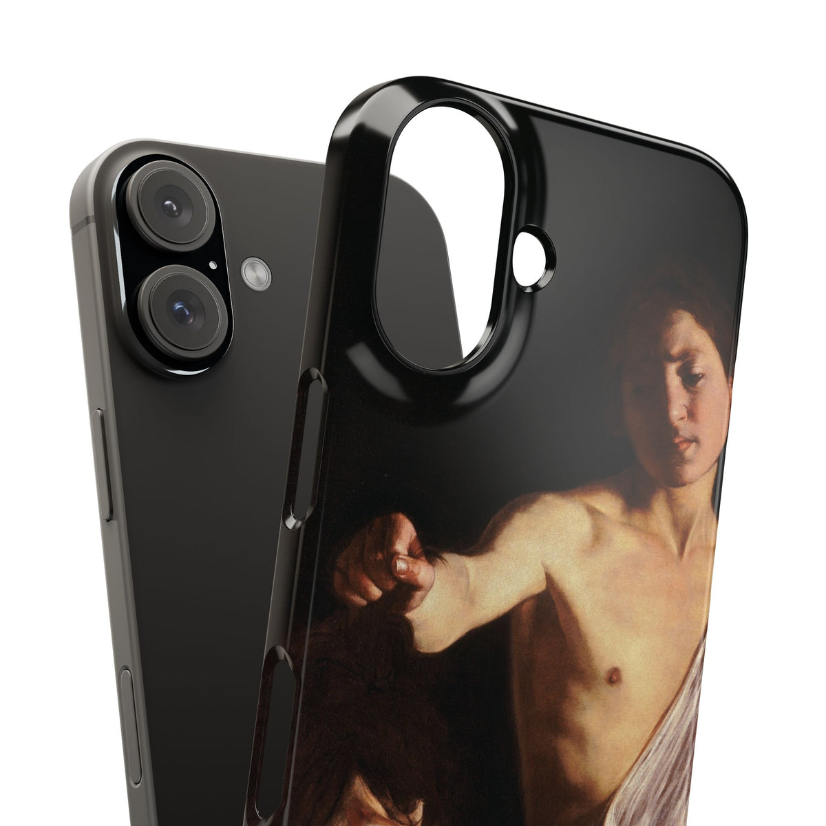 David mit dem Kopf Goliaths von Caravaggio - iPhone Slim Case
