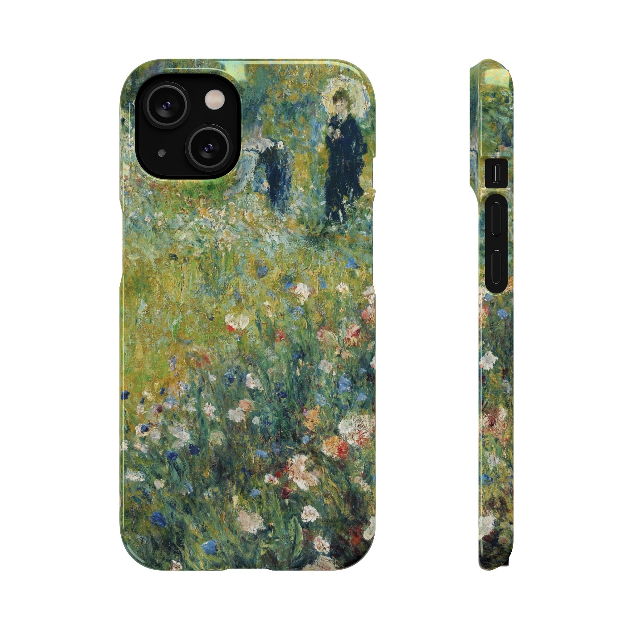 Woman with a Parasol in a Garden by Pierre Auguste Renoir - iPhone Slim Case