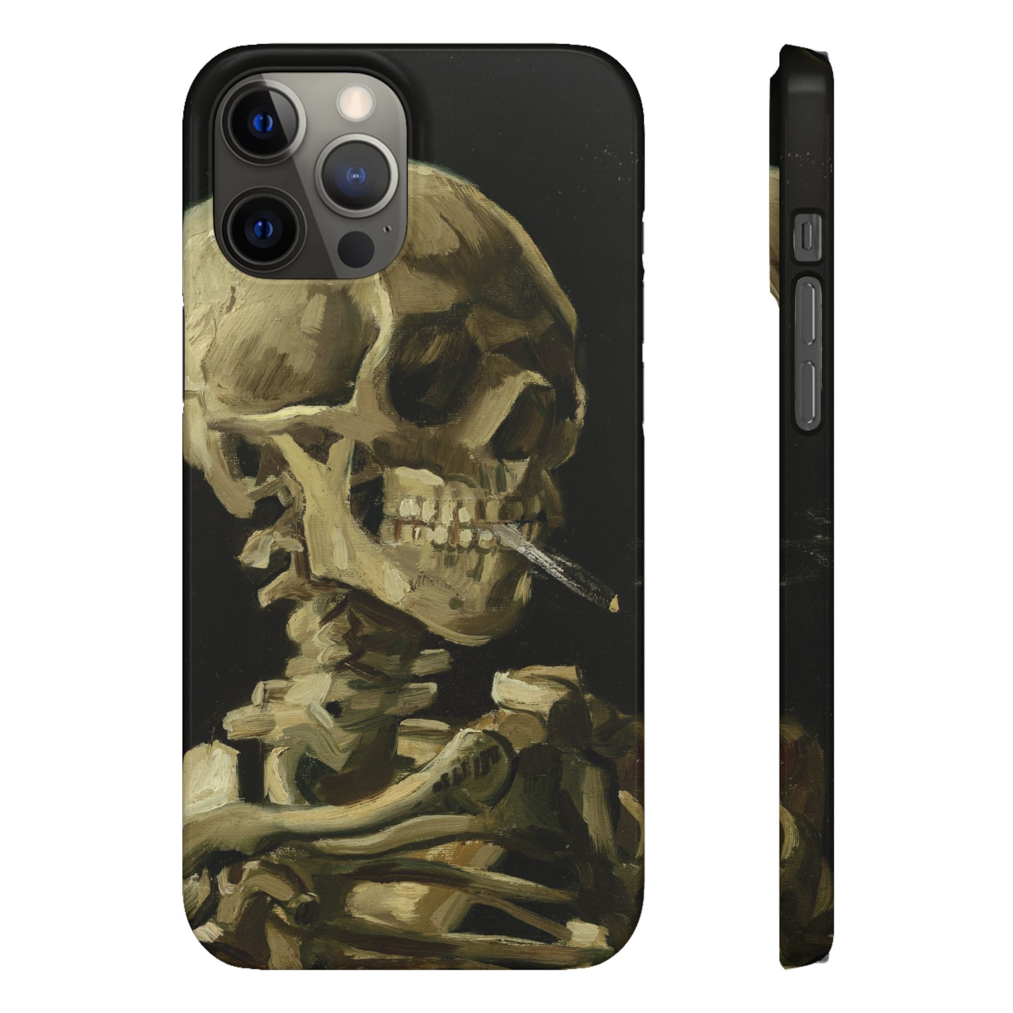 Head of a Skeleton with a Burning Cigarette by Vincent van Gogh - iPhone Slim Case