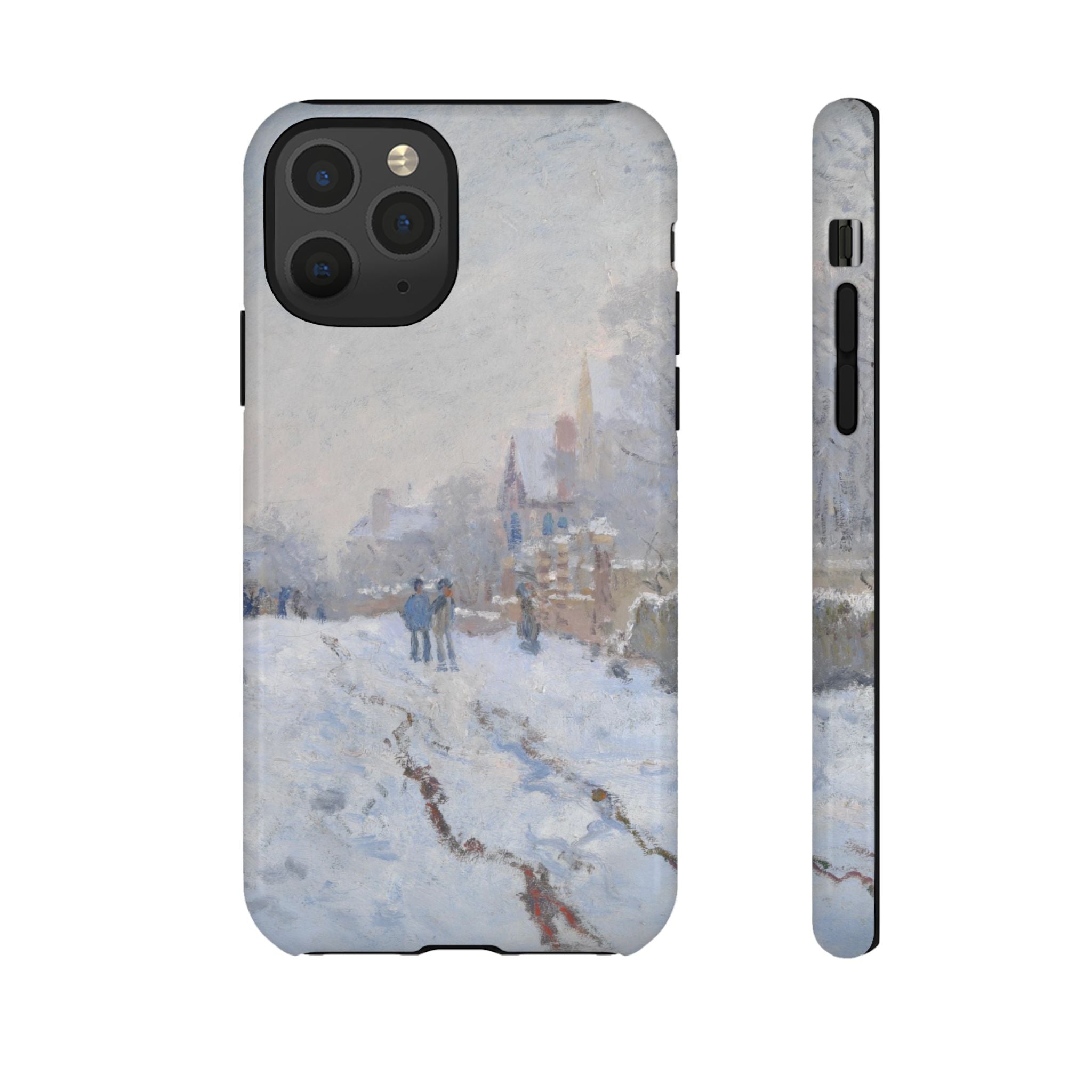 Snow Scene at Argenteuil by Claude Monet - iPhone Tough Case