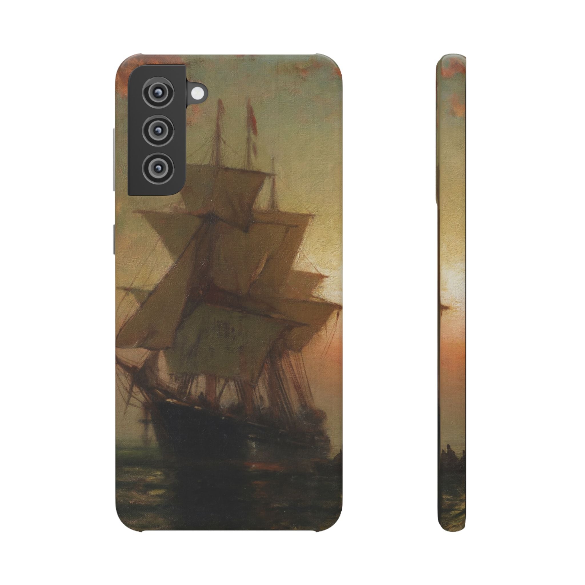 Ships at Night by Edward Moran - Samsung Slim Case