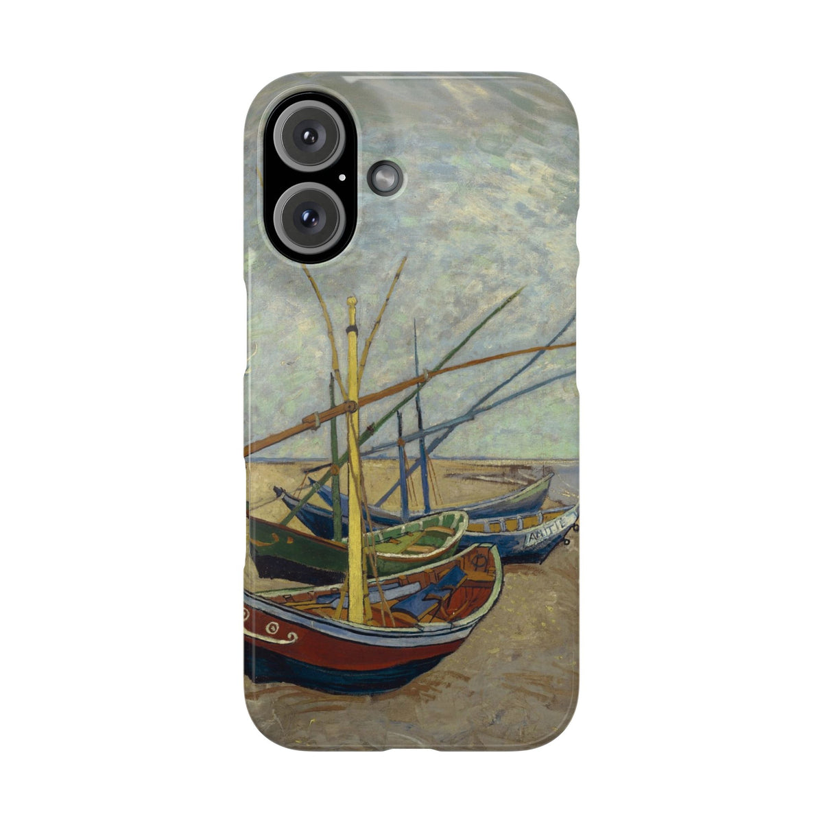 Fishing Boats on the Beach by Vincent van Gogh - iPhone Slim Case