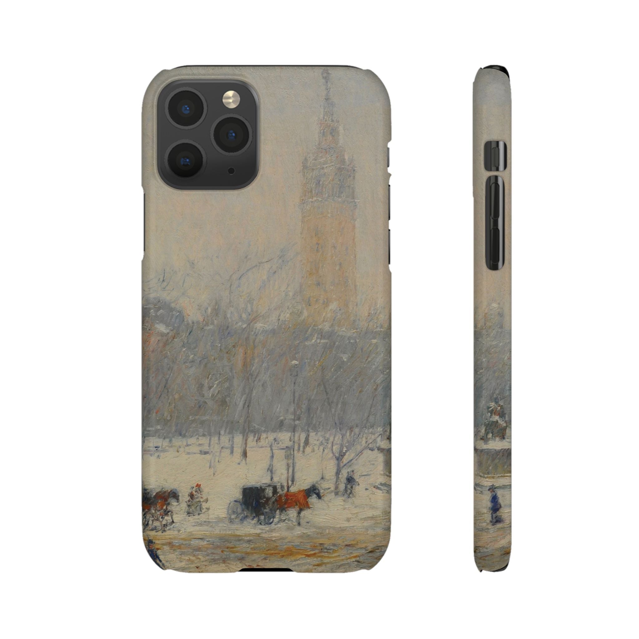 Snowstorm, Madison Square by Childe Hassam - iPhone Slim Case