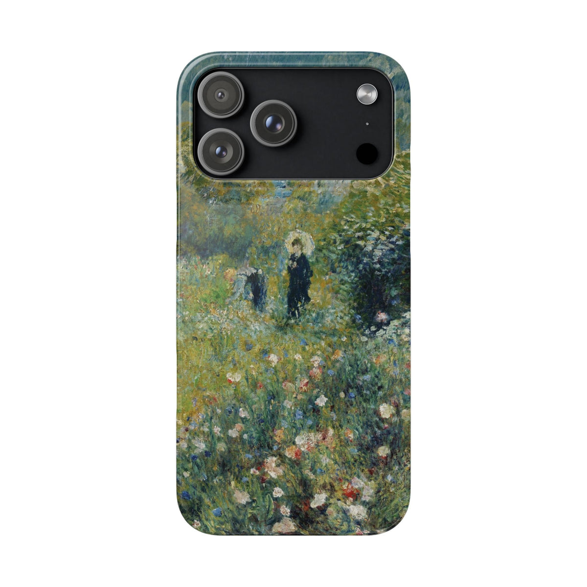 Woman with a Parasol in a Garden by Pierre Auguste Renoir - iPhone Slim Case