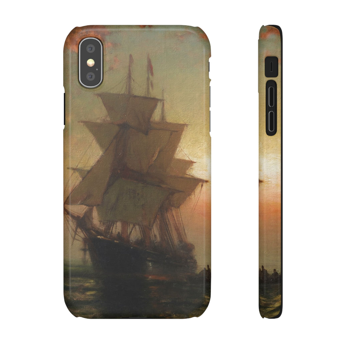 Ships at Night by Edward Moran - iPhone Slim Case