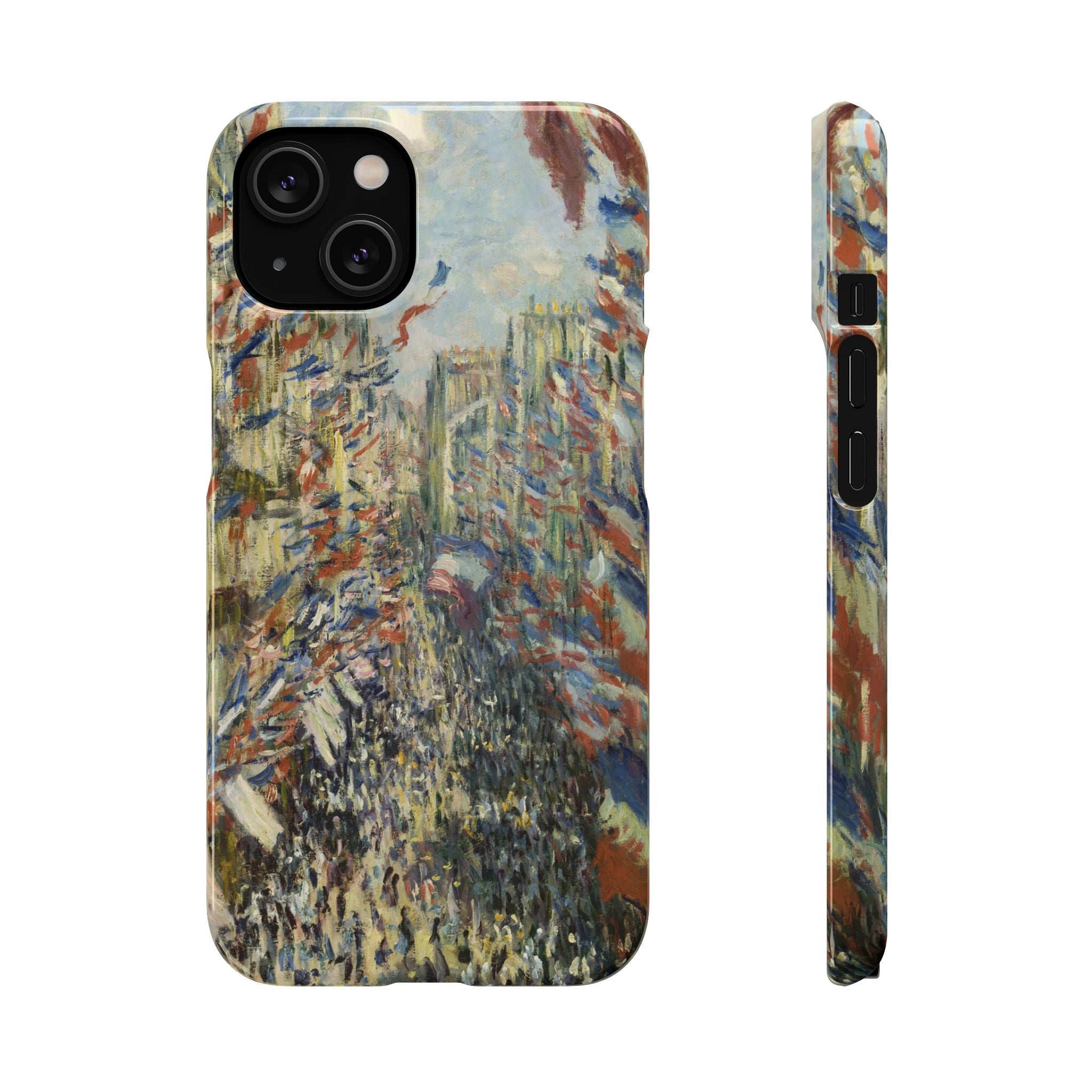 The Rue Montorgueil in Paris by Claude Monet - iPhone Slim Case