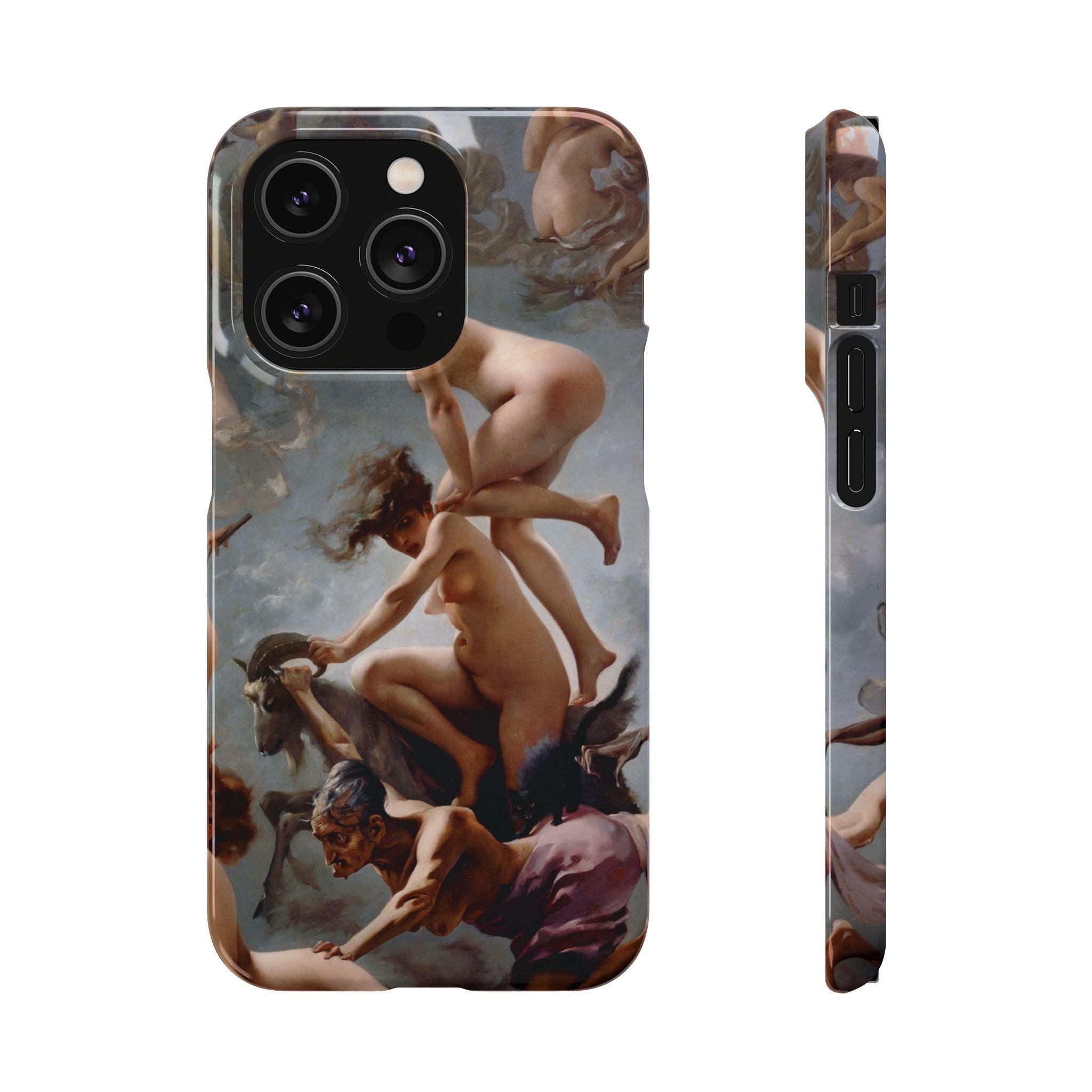 Witches going to their Sabbath by Luis Ricardo Falero - iPhone Slim Case