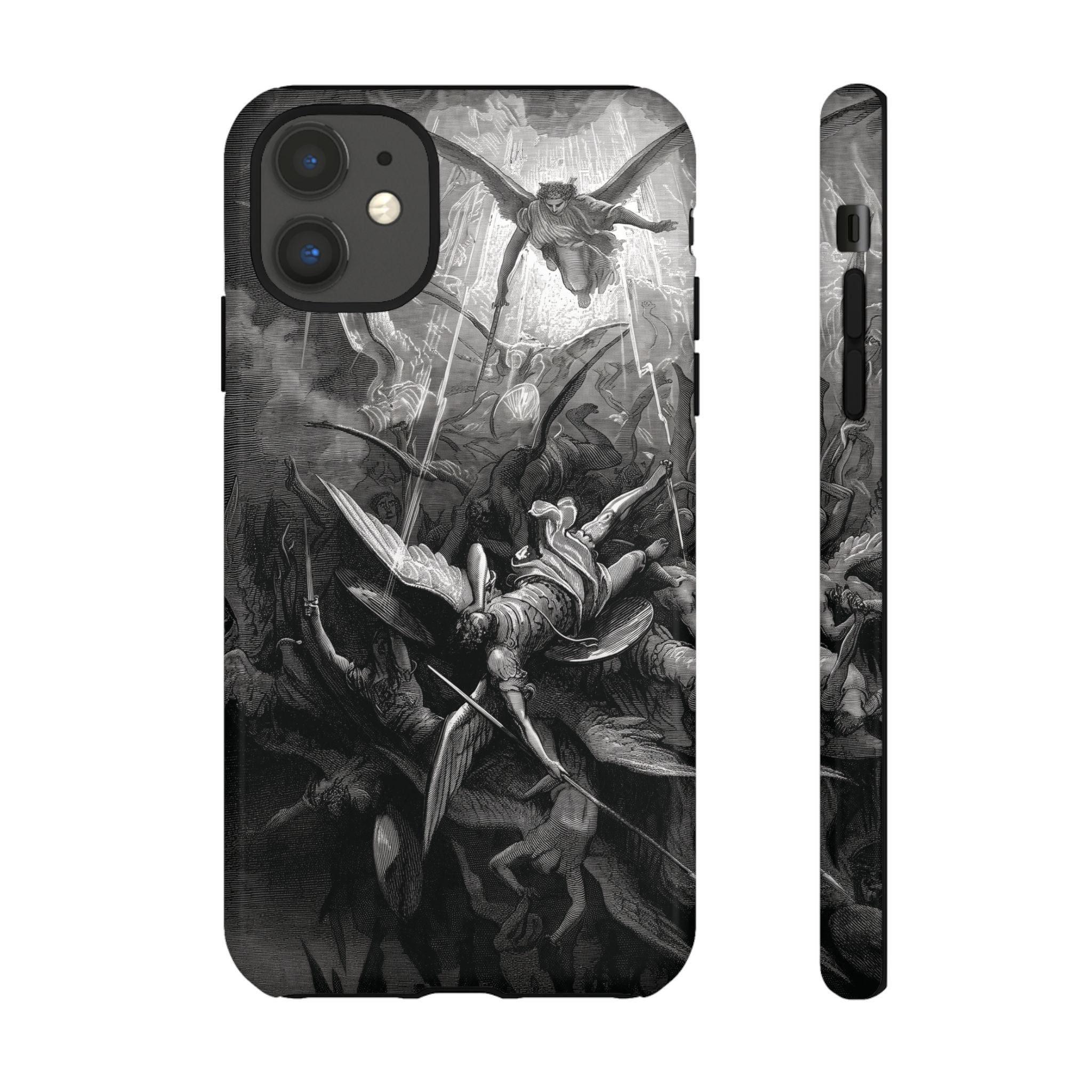 Paradise Lost | The Battle in Heaven by Gustave Doré - iPhone Tough Case