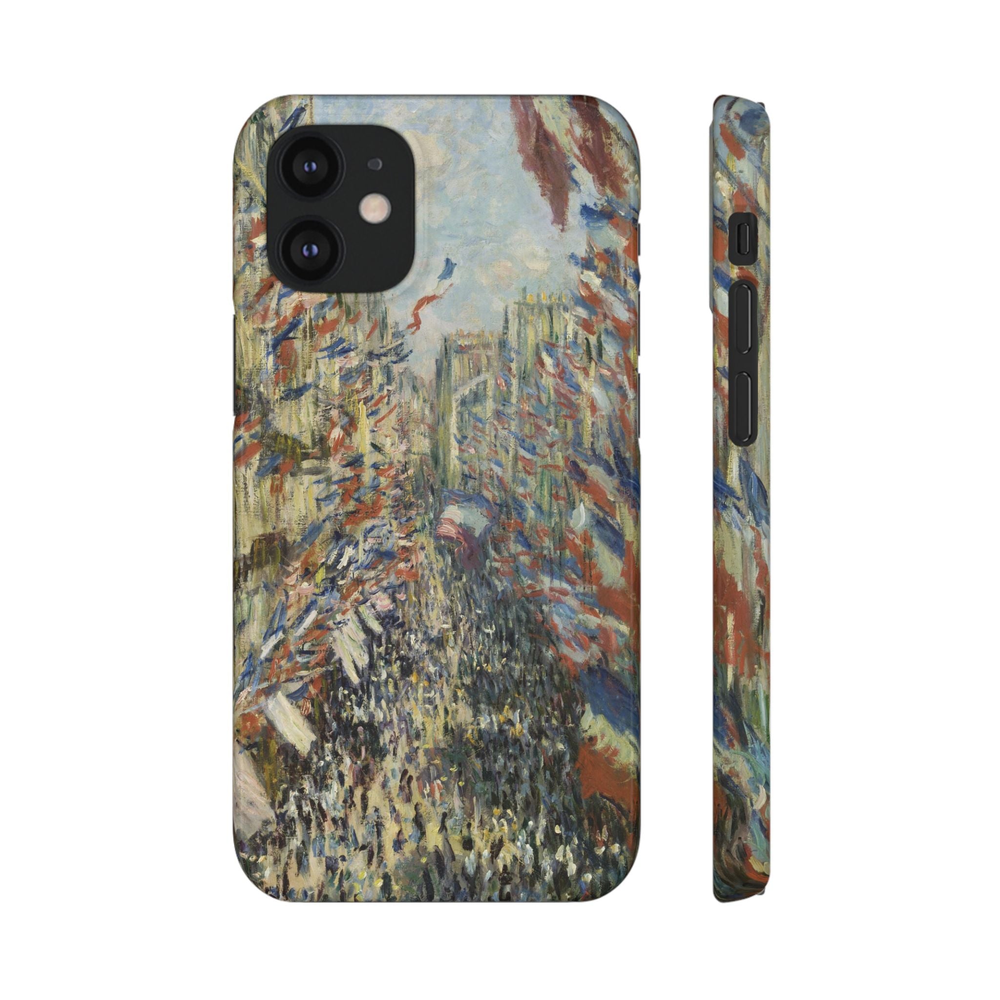 The Rue Montorgueil in Paris by Claude Monet - iPhone Slim Case