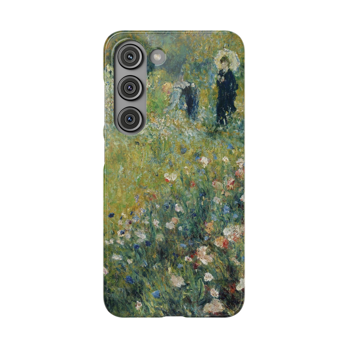 Woman with a Parasol in a Garden by Pierre Auguste Renoir - Samsung Slim Case