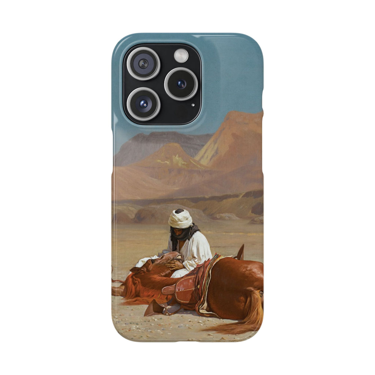 Rider and his Steed in the Desert by Jean-Leon Gerome - iPhone Slim Case
