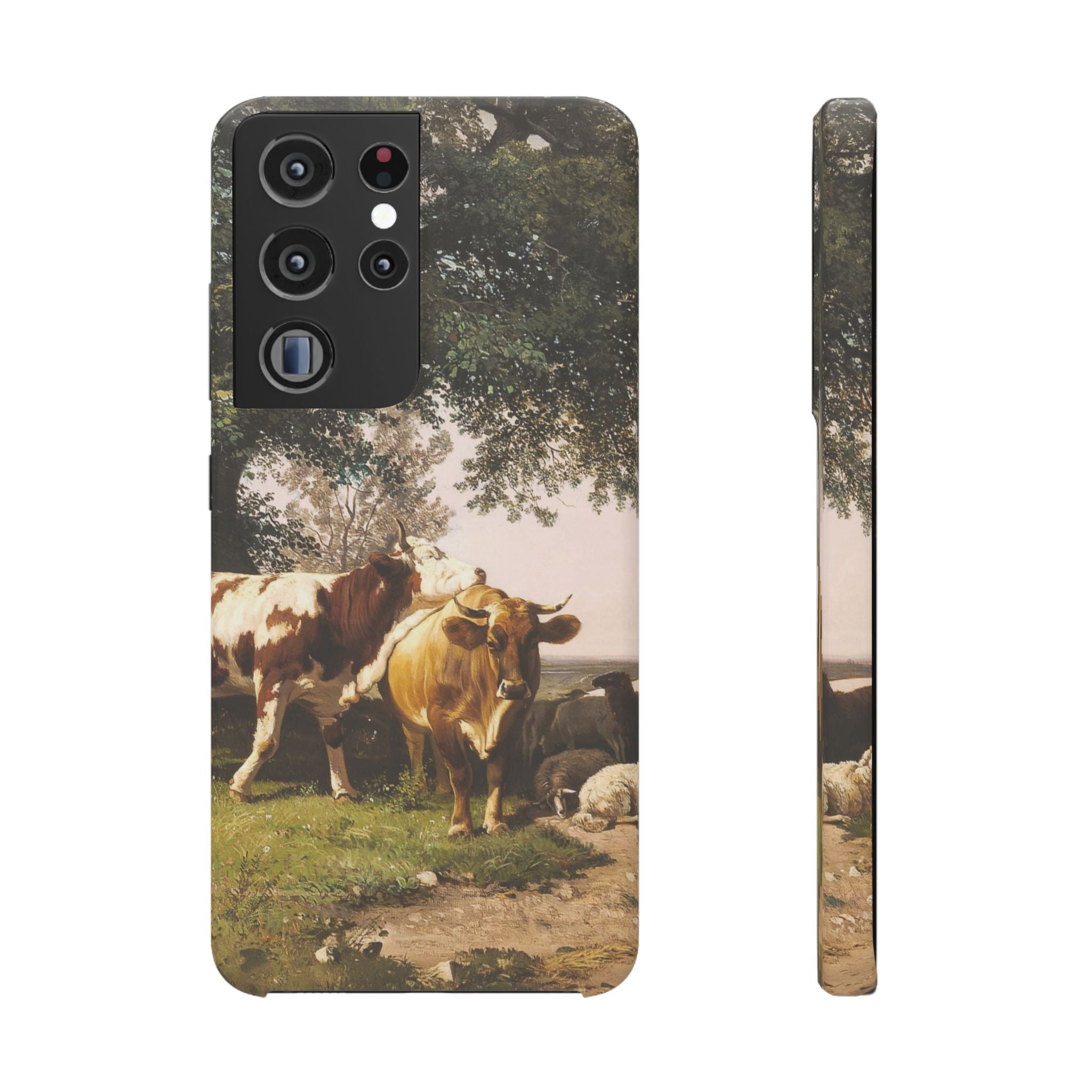 Herd under Trees by Ivan Ivanovich Shishkin - Samsung Slim Case