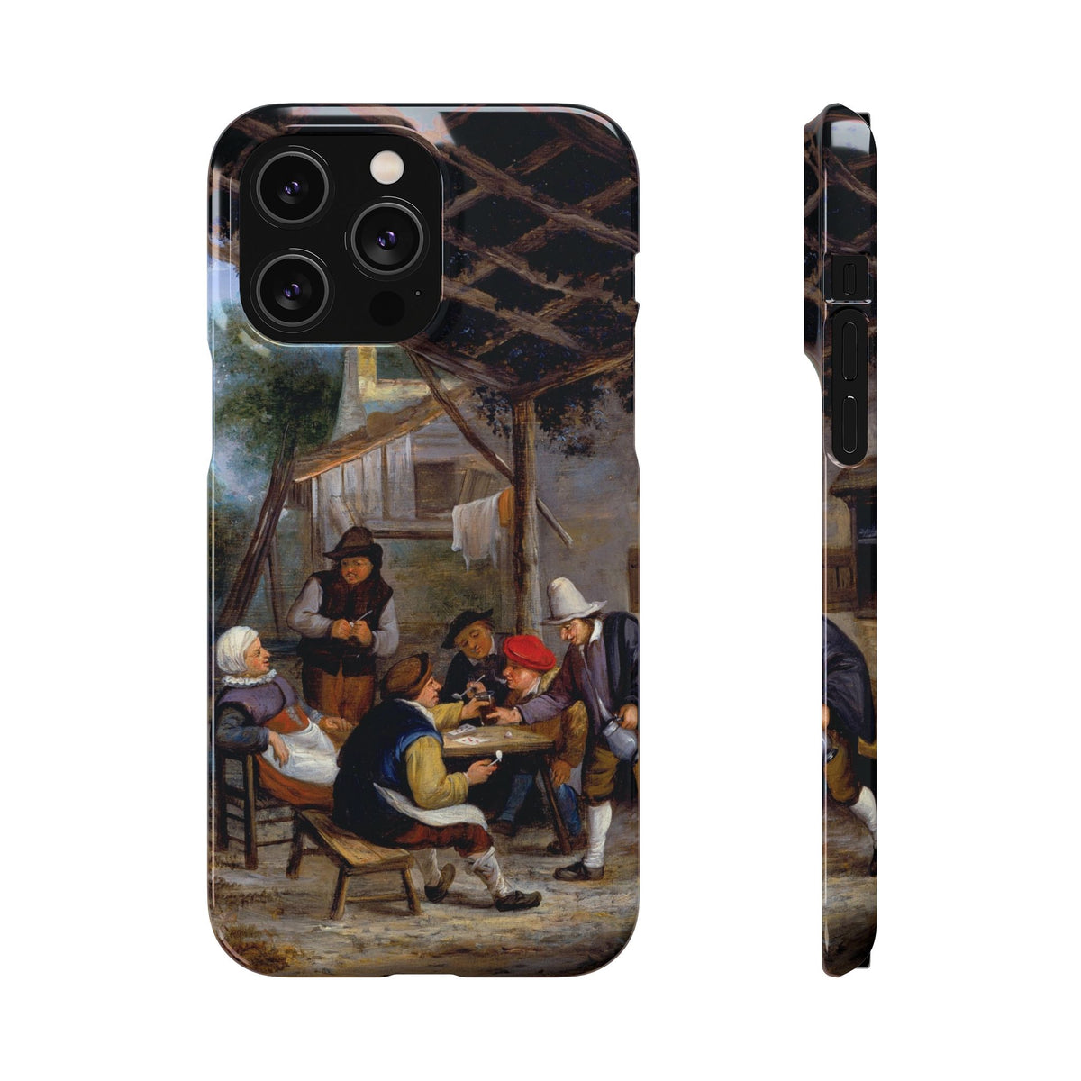 Peasants Drinking by Adriaen van Ostade - iPhone Slim Case