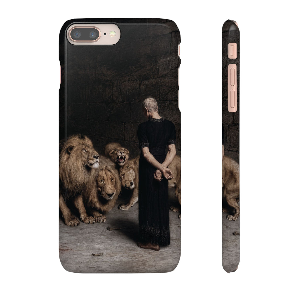 Daniel in the Lion's Den by Briton Riviere - iPhone Slim Case