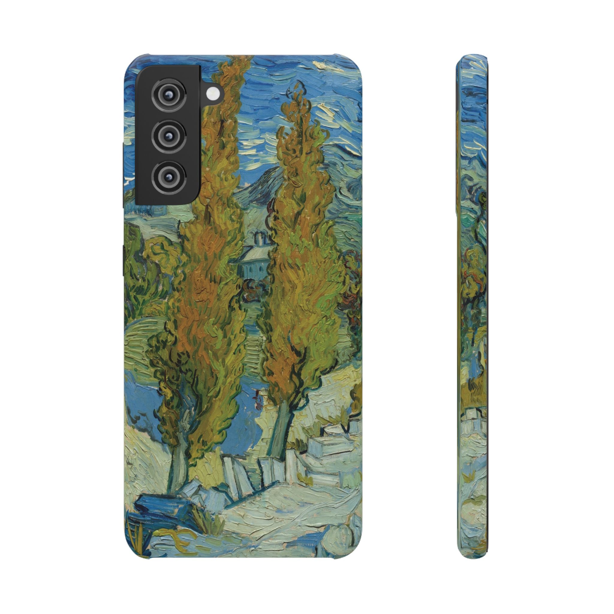 Two Poplars in the Alpilles near Saint-Rémy by Vincent van Gogh - Samsung Slim Case