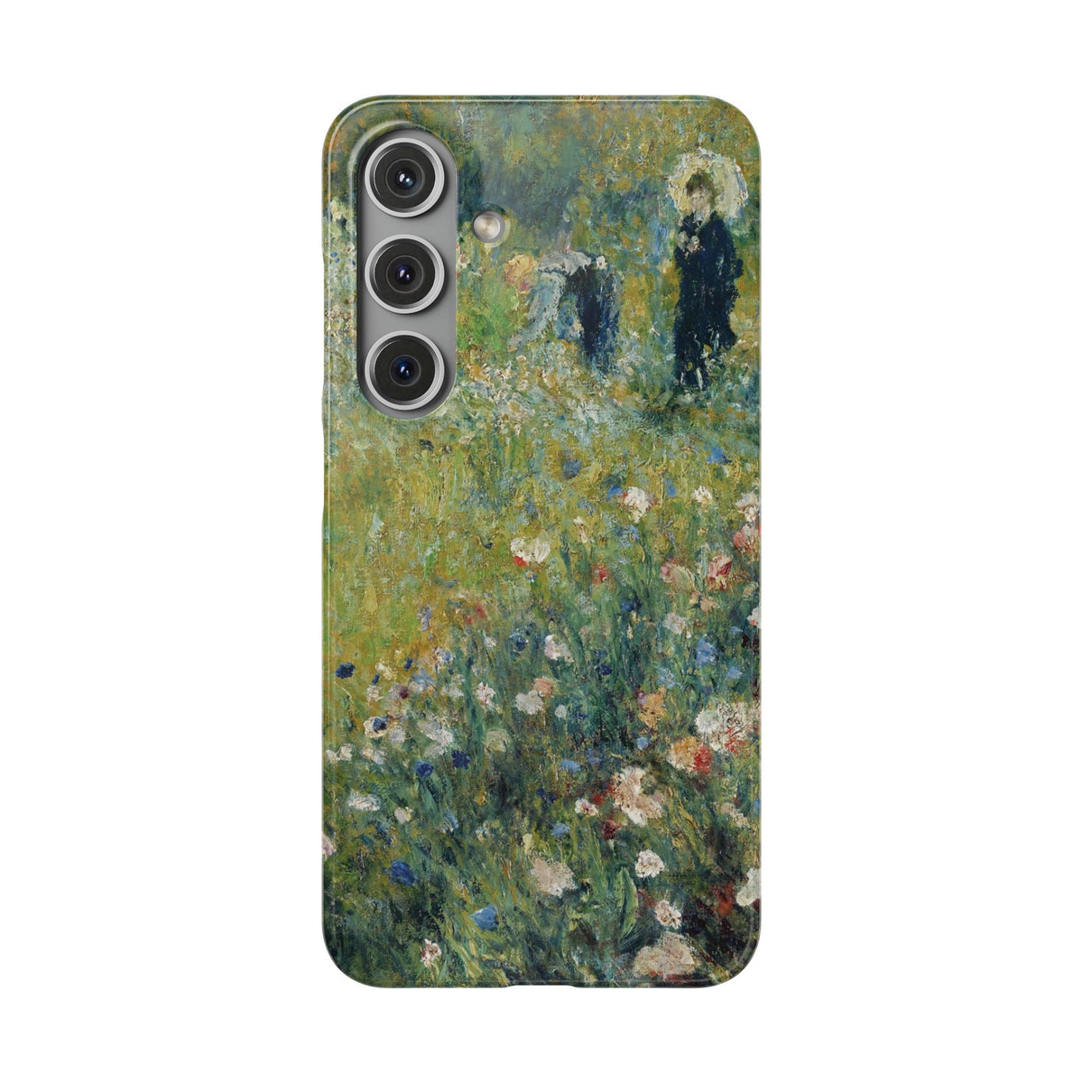 Woman with a Parasol in a Garden by Pierre Auguste Renoir - Samsung Slim Case