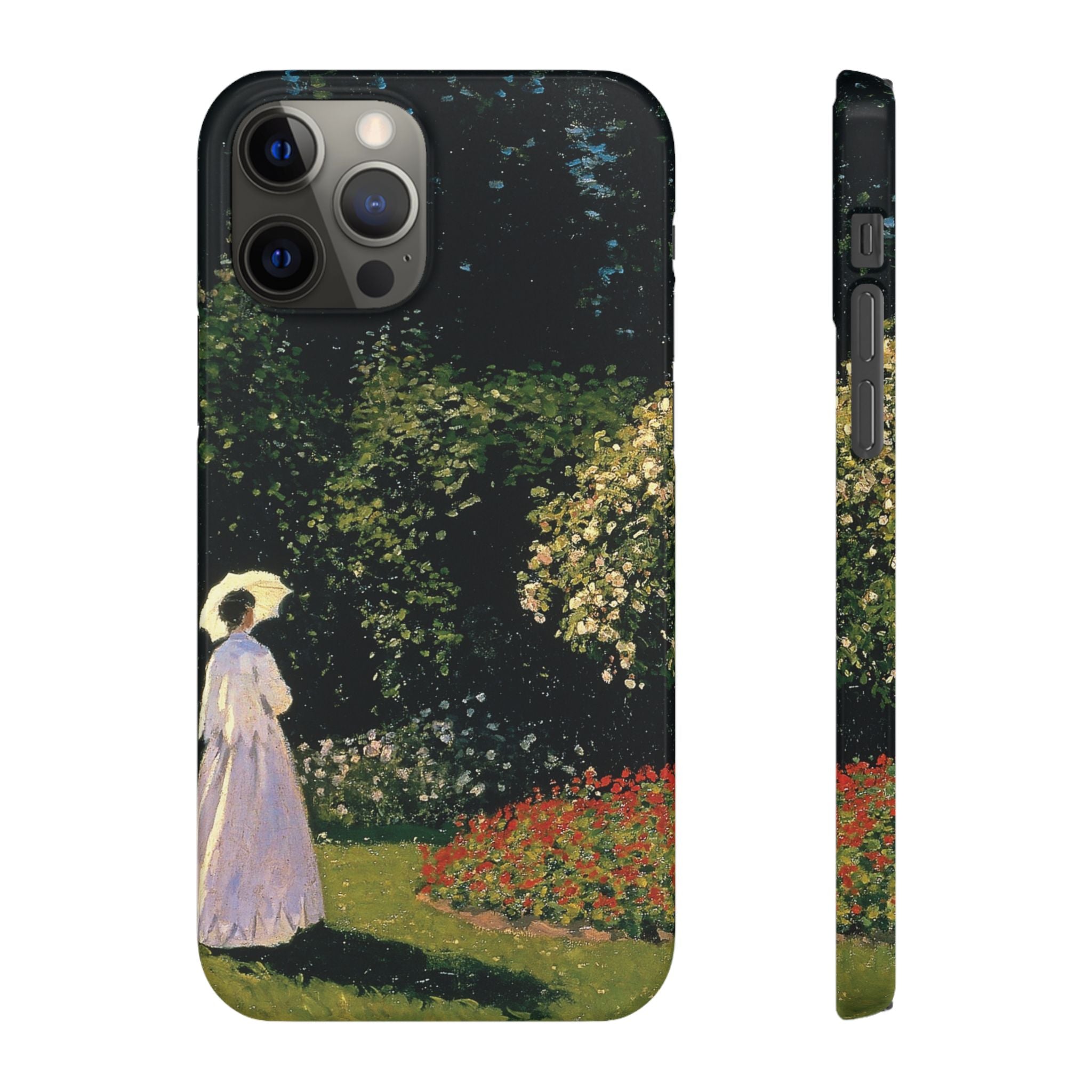Woman in the Garden by Claude Monet - iPhone Slim Case