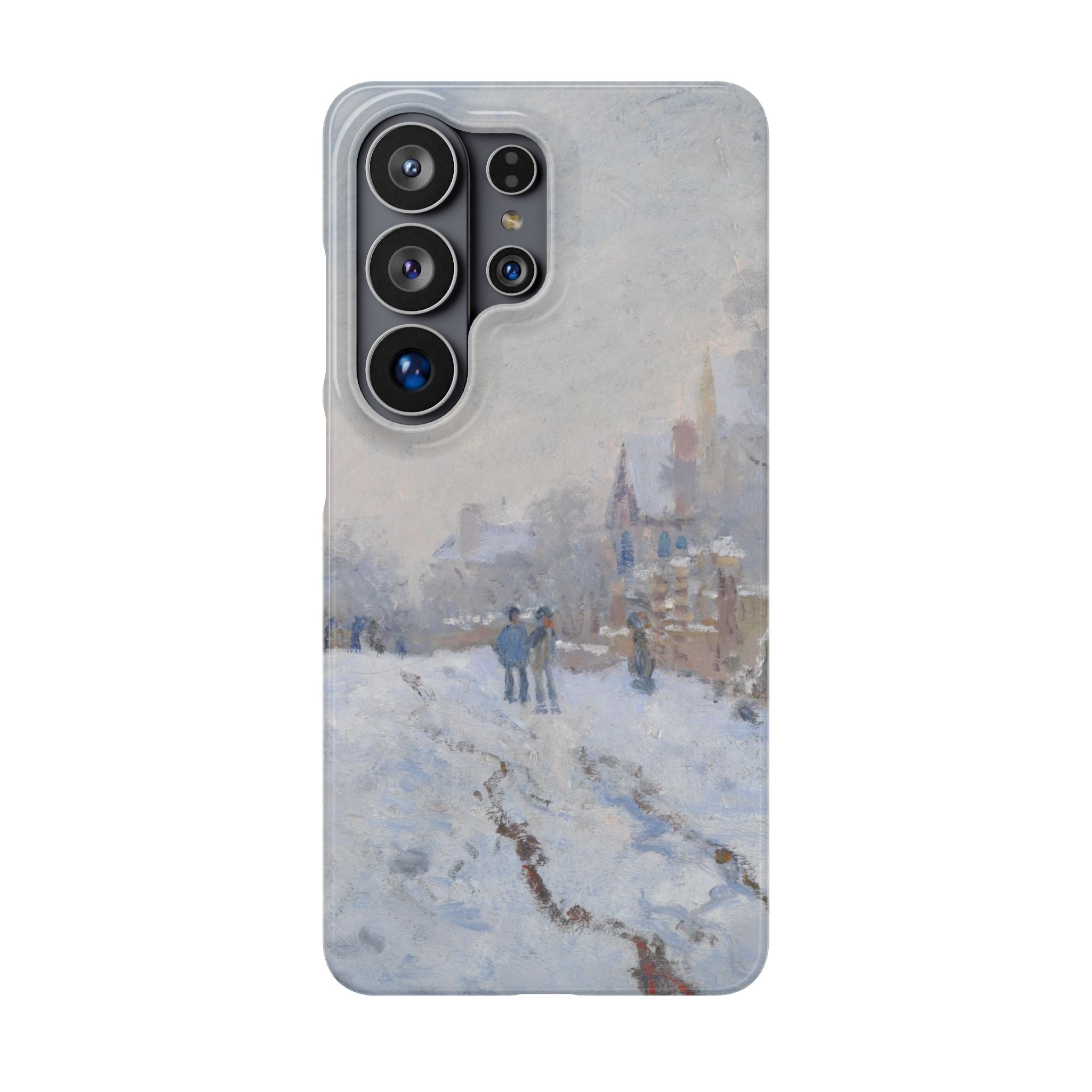 Snow Scene at Argenteuil by Claude Monet - Samsung Slim Case