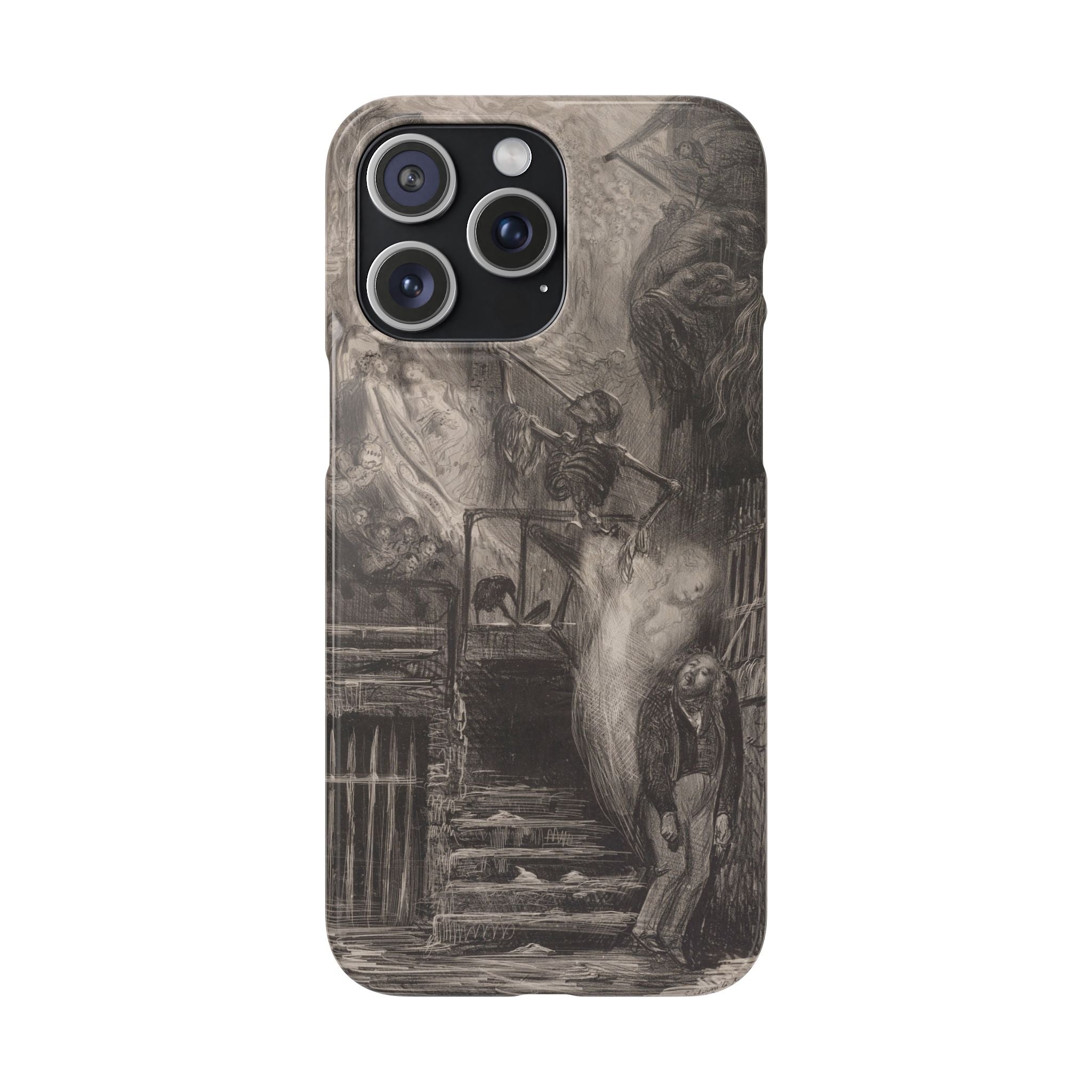 La Rue de la Vieille Lanterne (The Suicide of Gérard de Nerval) by Gustave Doré - iPhone Slim Case