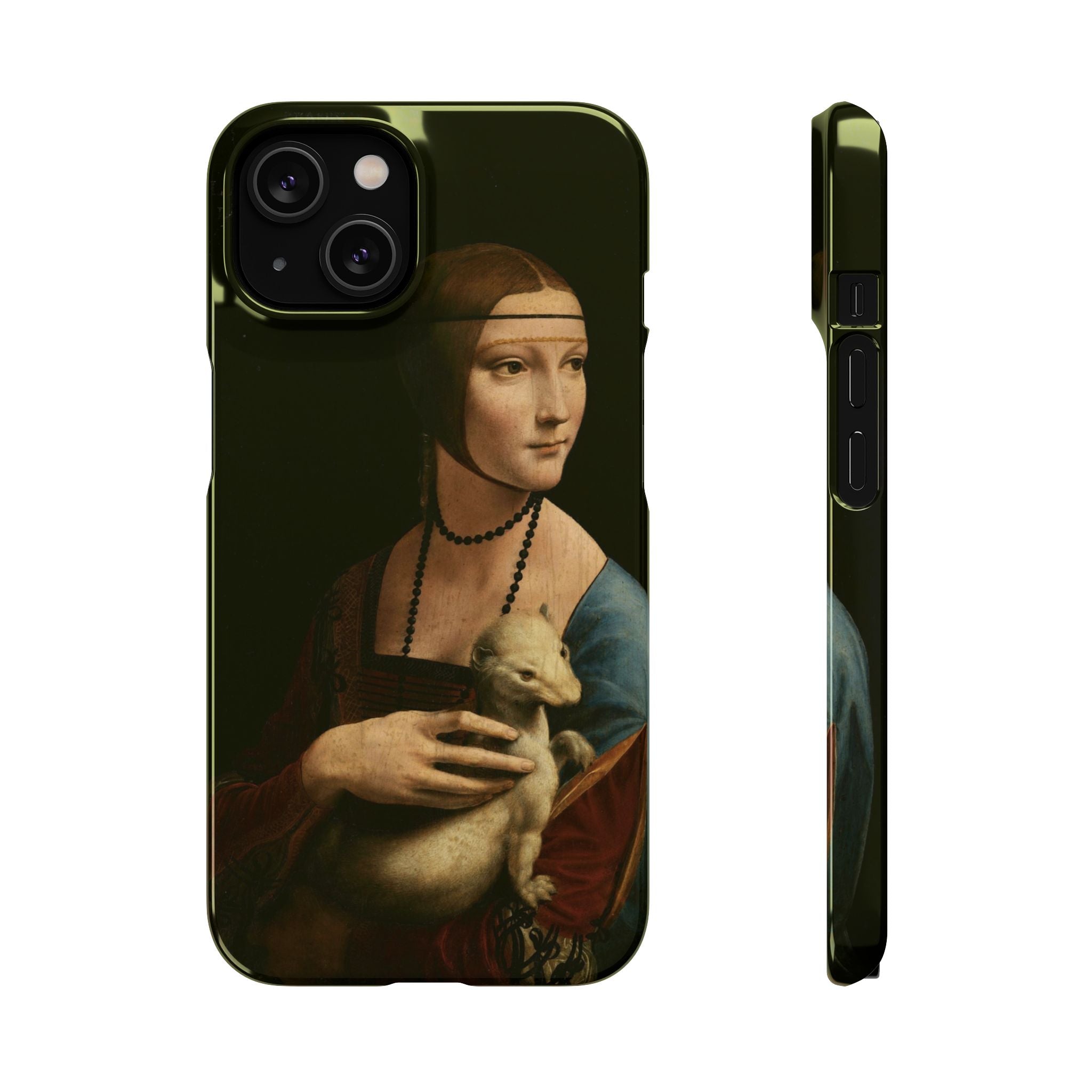 Lady with an Ermine by Leonardo da Vinci - iPhone Slim Case