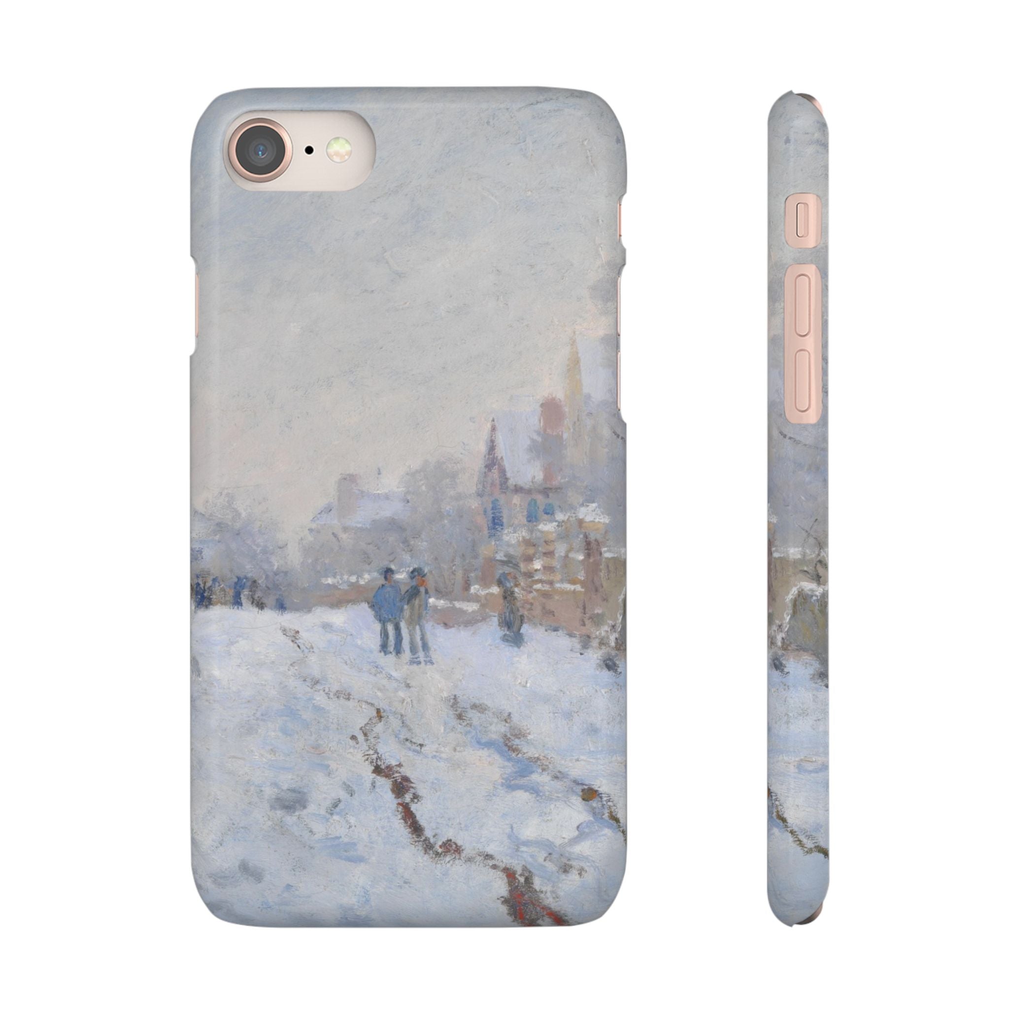 Snow Scene at Argenteuil by Claude Monet - iPhone Slim Case