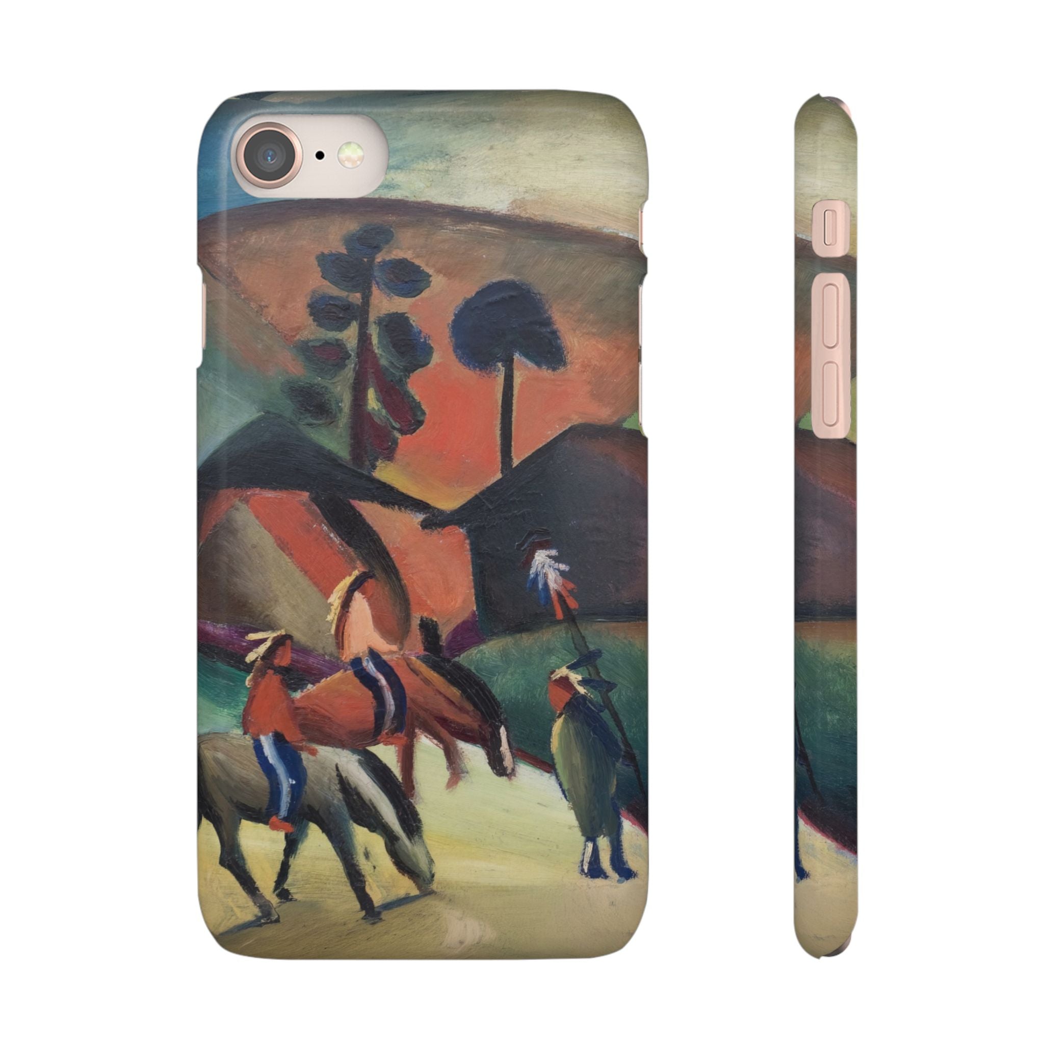 Indians on Horsebacks by August Macke - iPhone Slim Case