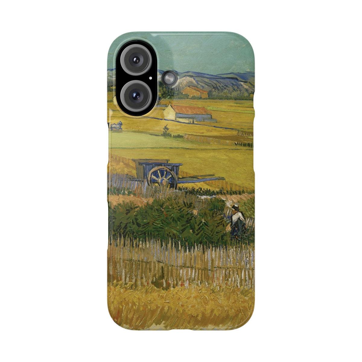 Harvest at La Crau by Vincent van Gogh - iPhone Slim Case