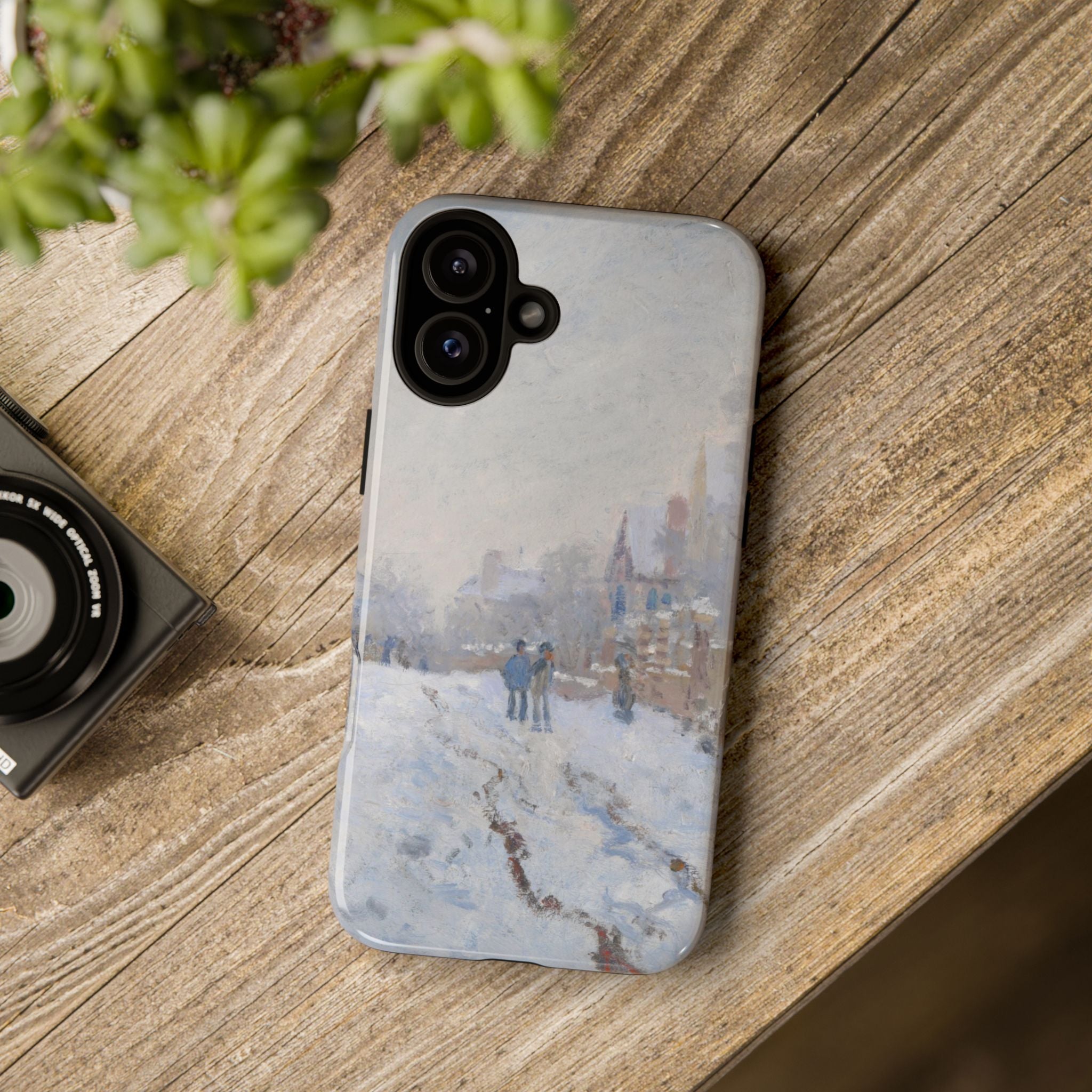 La scena della neve ad Argenteuil di Claude Monet - Cover protettiva per iPhone