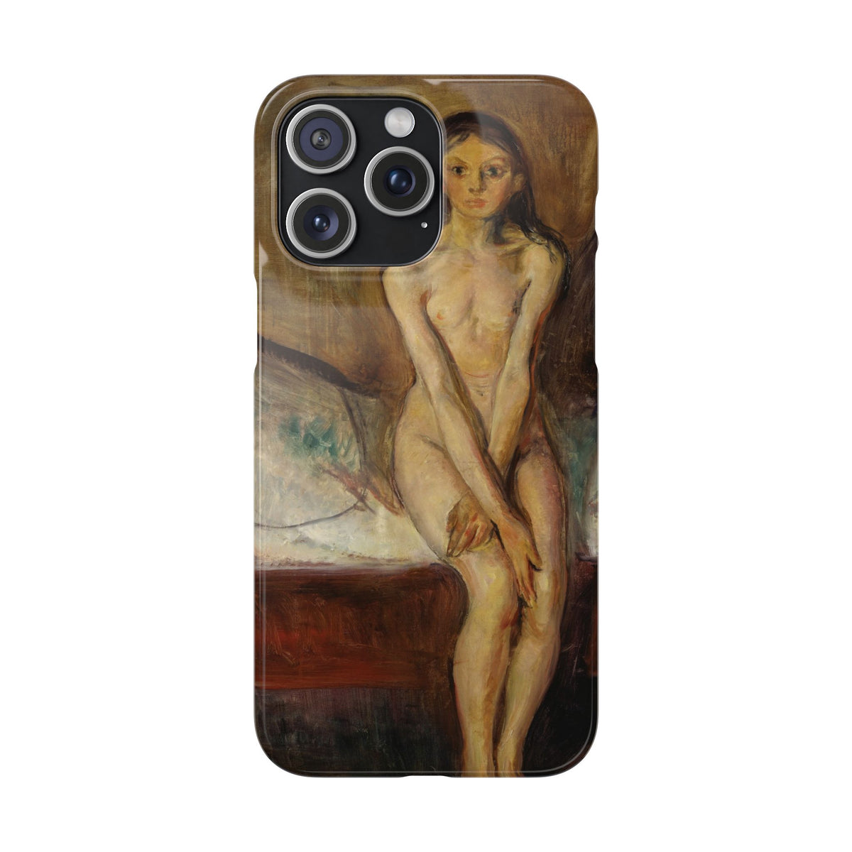 Puberty by Edvard Munch - iPhone Slim Case