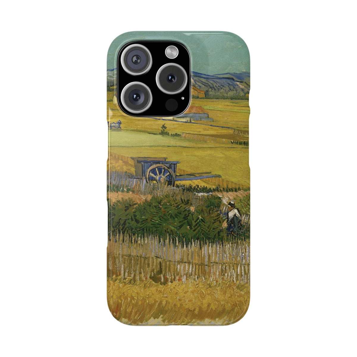 Harvest at La Crau by Vincent van Gogh - iPhone Slim Case