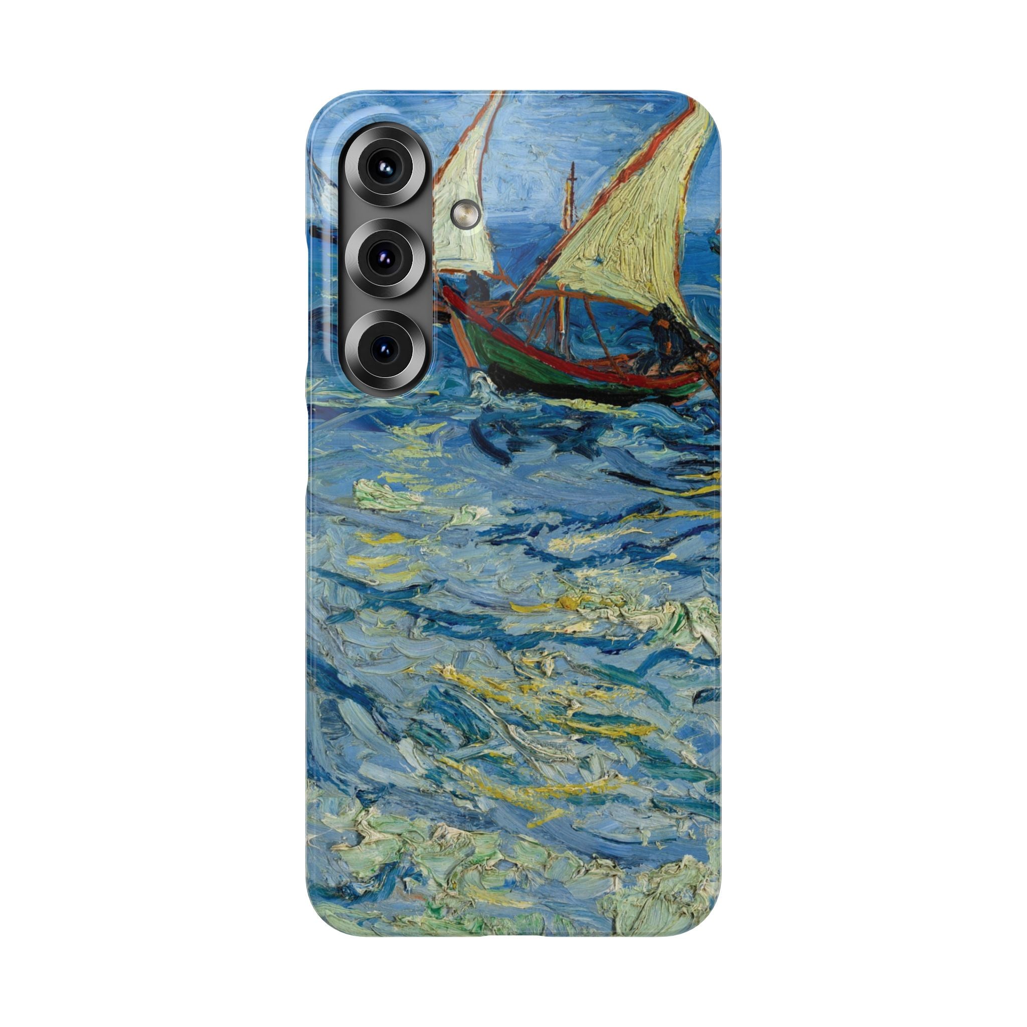 Fishing Boats at Sea by Vincent van Gogh - Samsung Slim Case