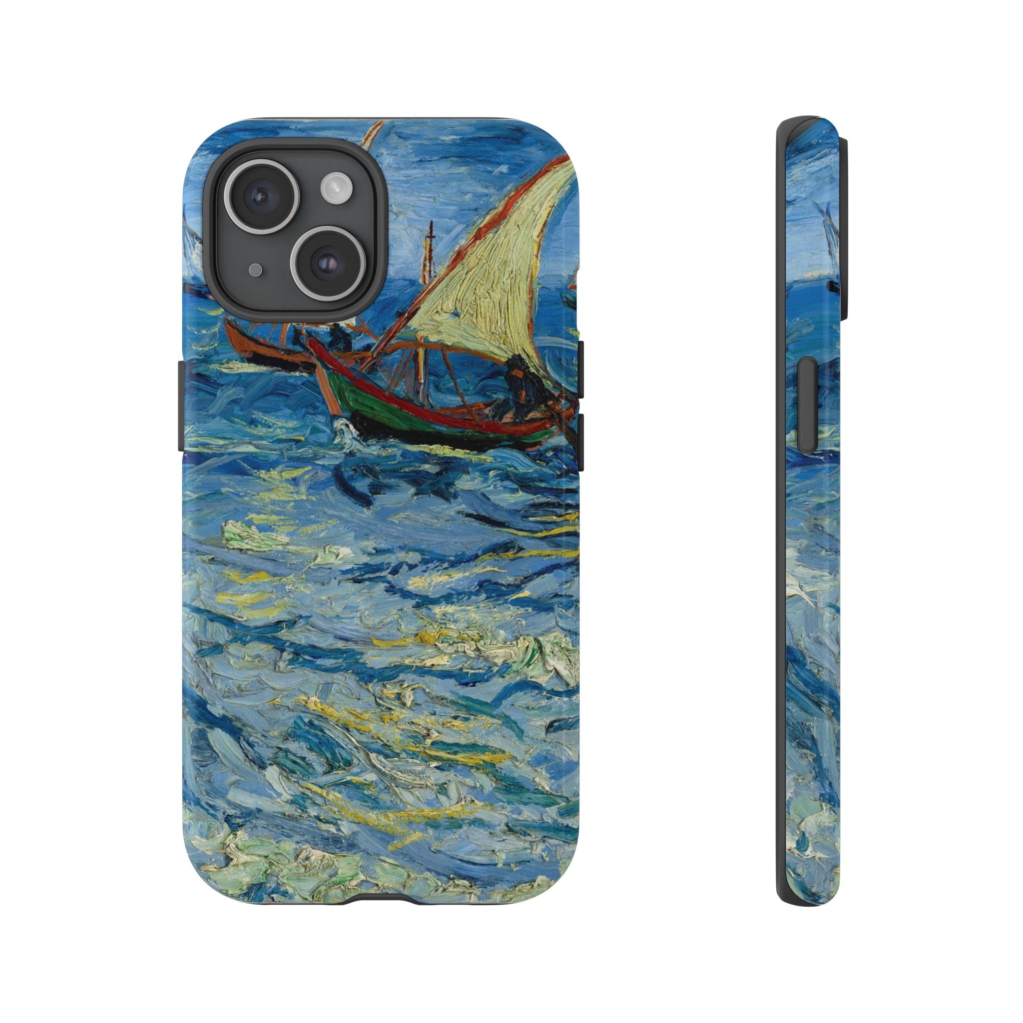 Fishing Boats at Sea by Vincent van Gogh - iPhone Tough Case