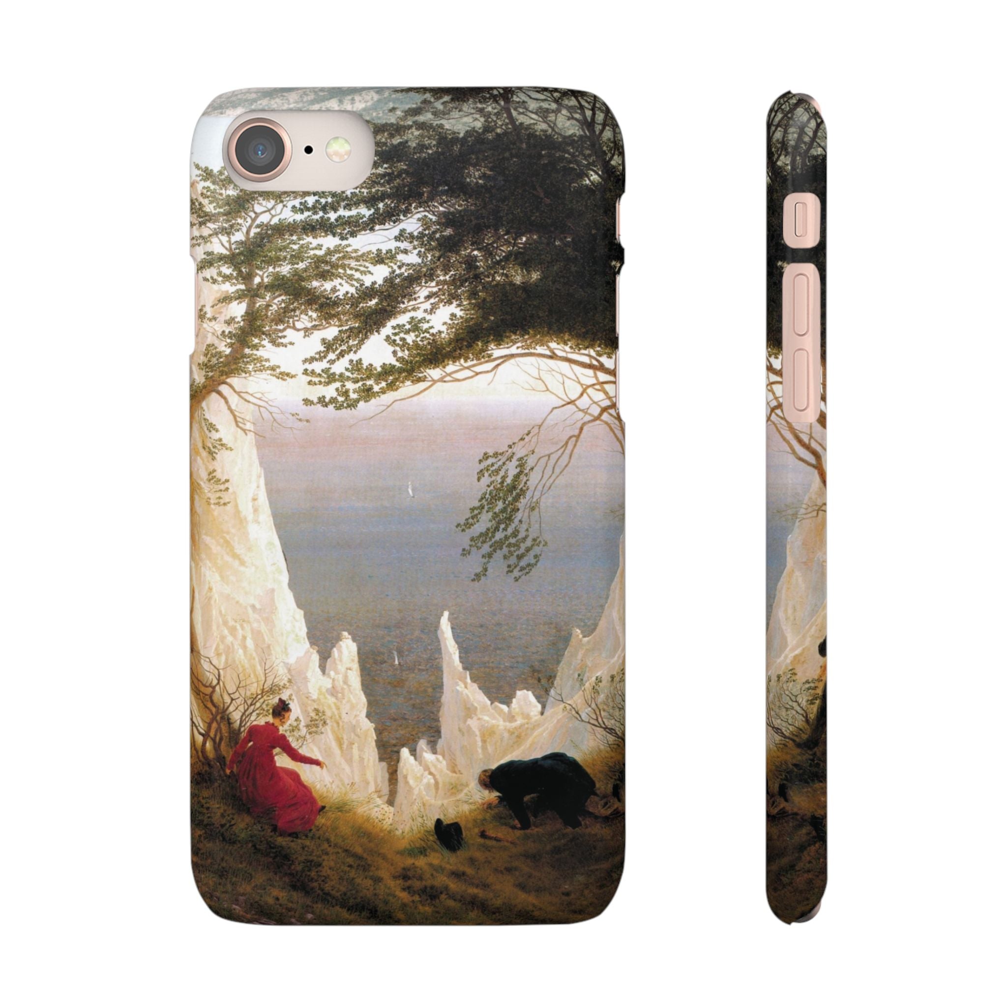 Chalk Cliffs on Rügen by Caspar David Friedrich - iPhone Slim Case
