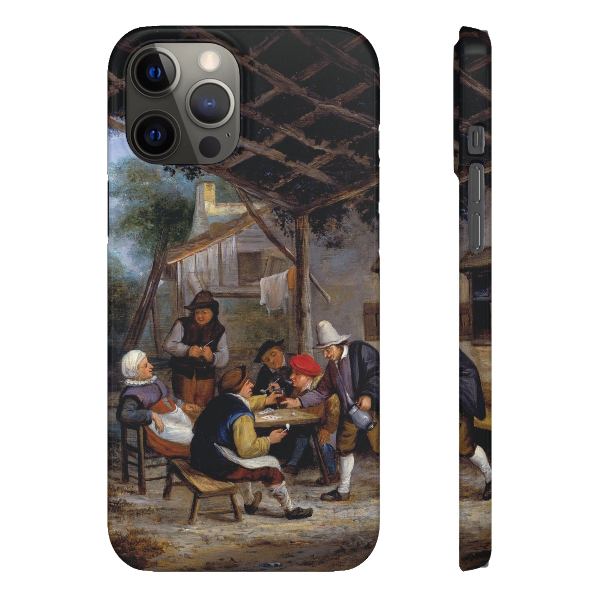 Peasants Drinking by Adriaen van Ostade - iPhone Slim Case