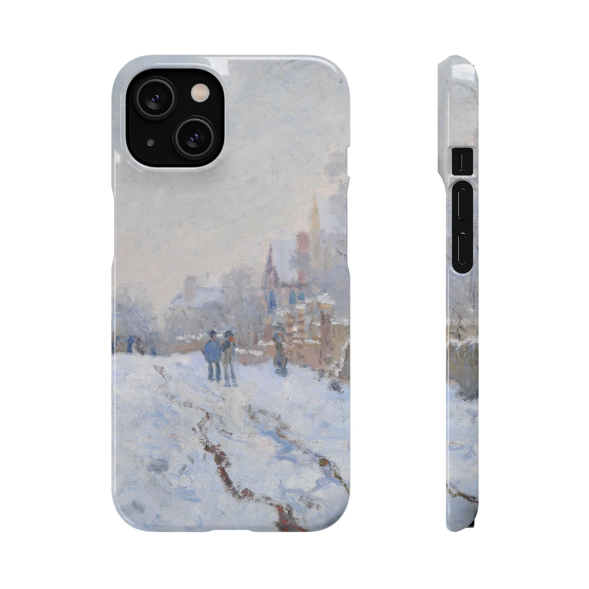Snow Scene at Argenteuil by Claude Monet - iPhone Slim Case