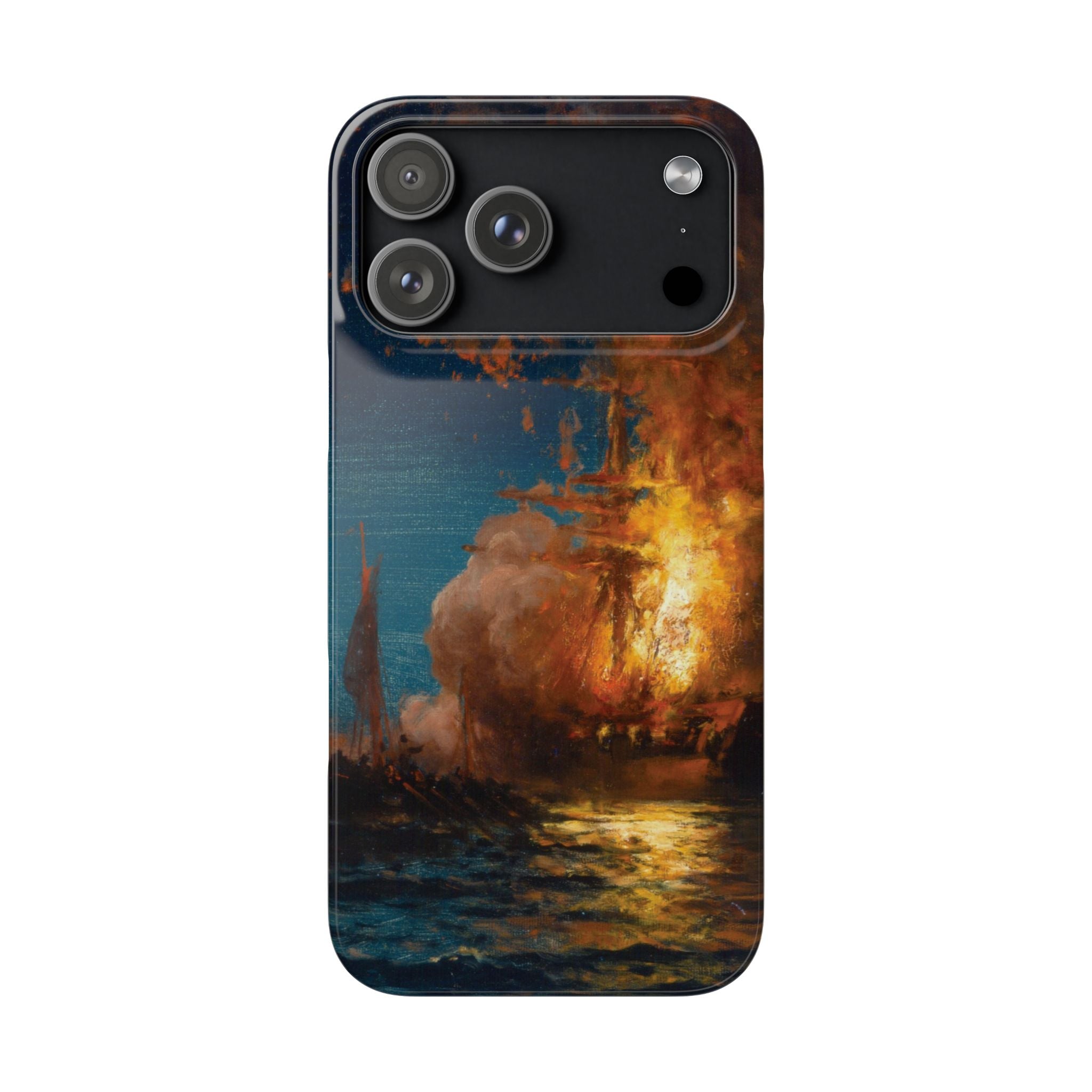 Burning of the Frigate Philadelphia in the Harbor of Tripoli by Edward Moran - iPhone Slim Case