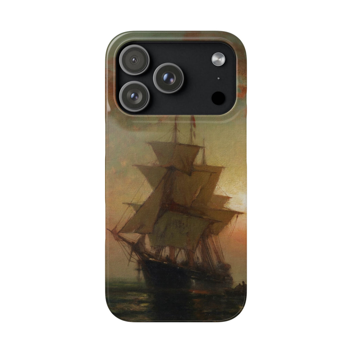 Ships at Night by Edward Moran - iPhone Slim Case