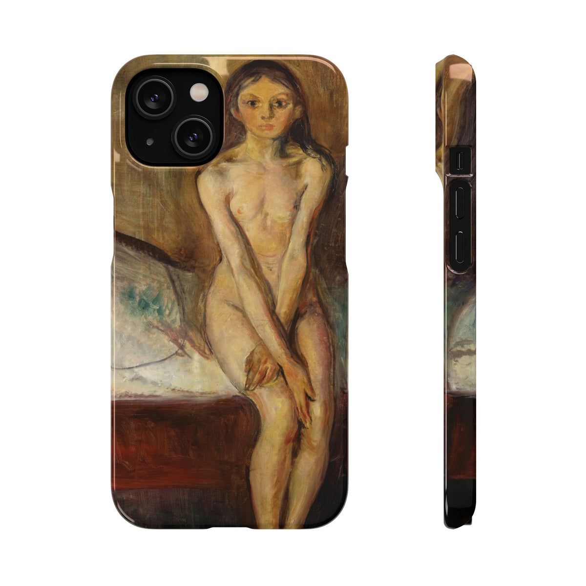 Puberty by Edvard Munch - iPhone Slim Case