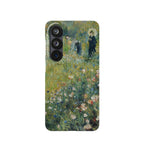 Woman with a Parasol in a Garden by Pierre Auguste Renoir - Samsung Slim Case