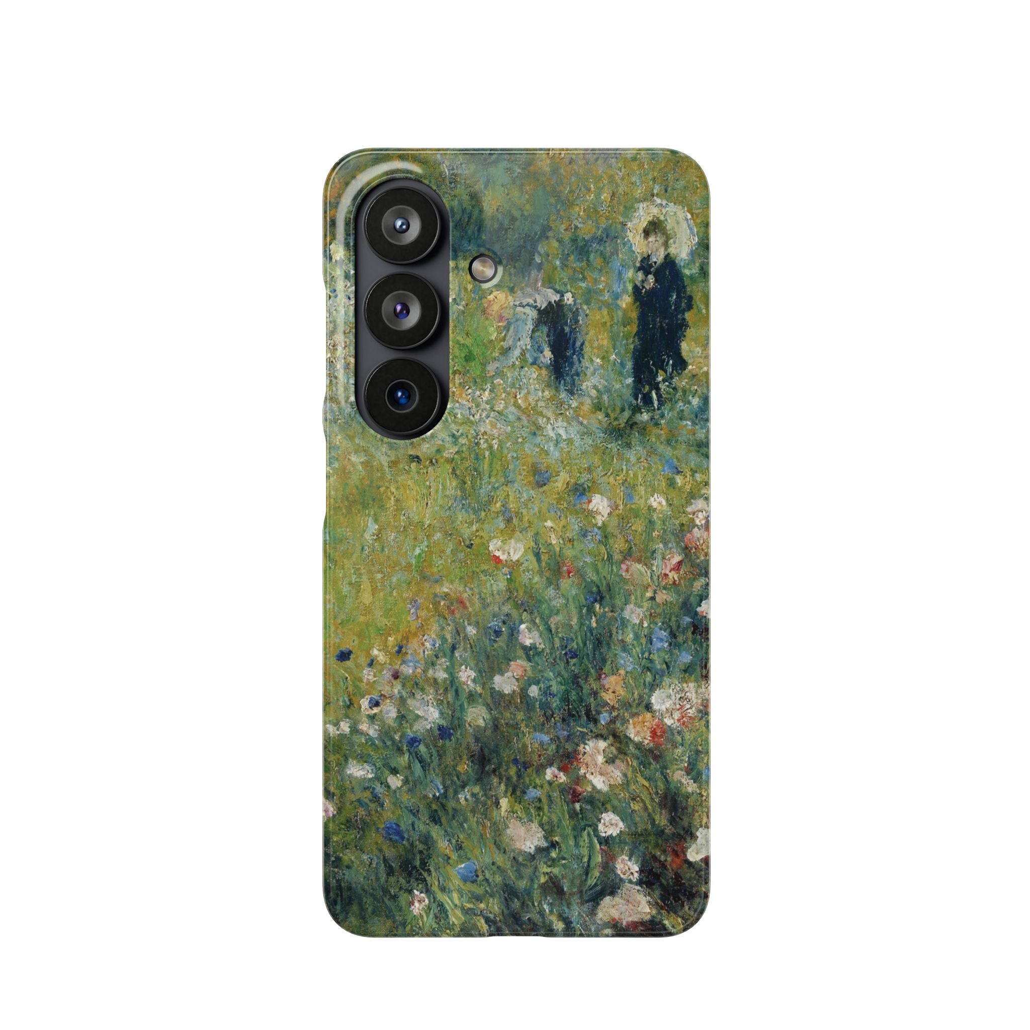 Woman with a Parasol in a Garden by Pierre Auguste Renoir - Samsung Slim Case