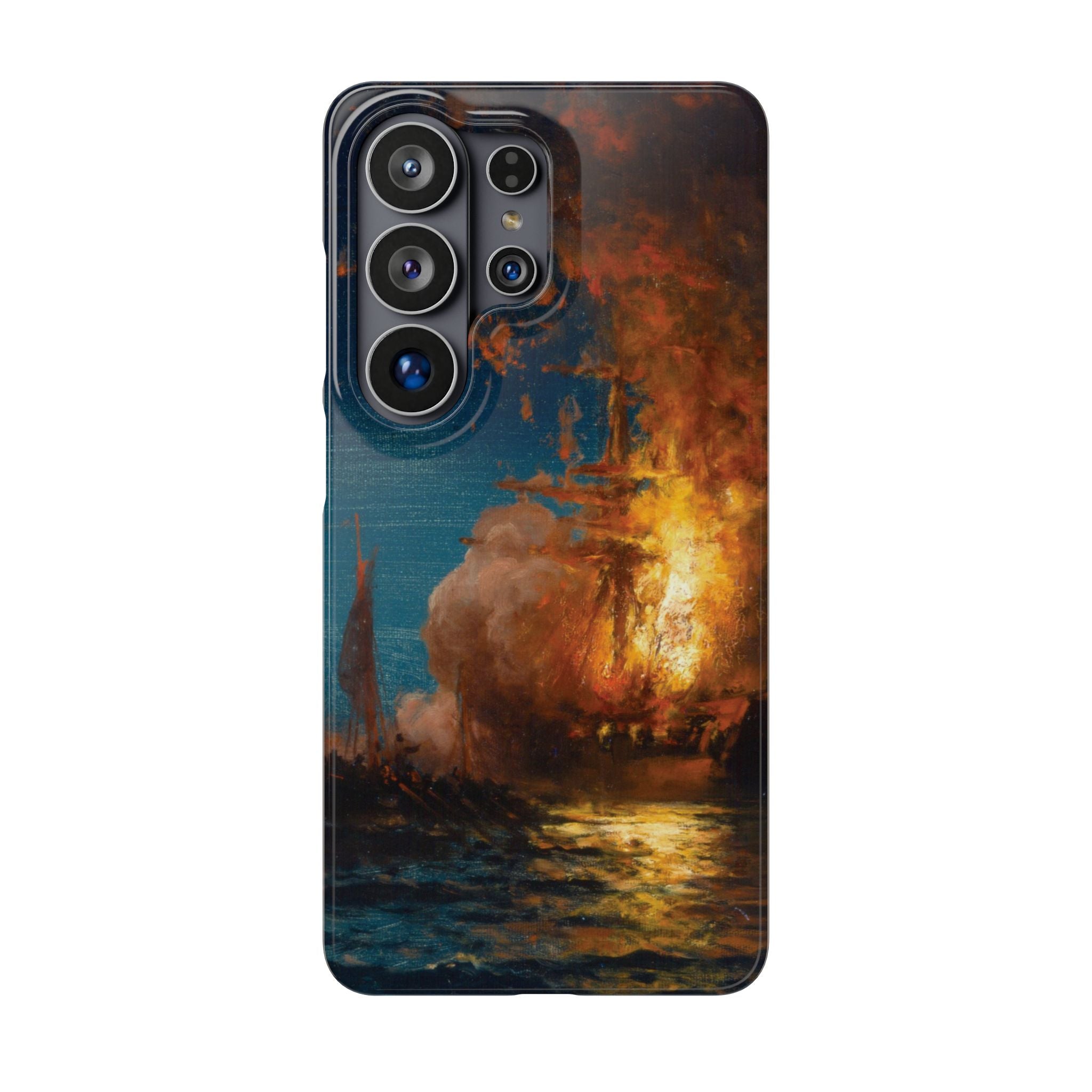 Burning of the Frigate Philadelphia in the Harbor of Tripoli by Edward Moran - Samsung Slim Case